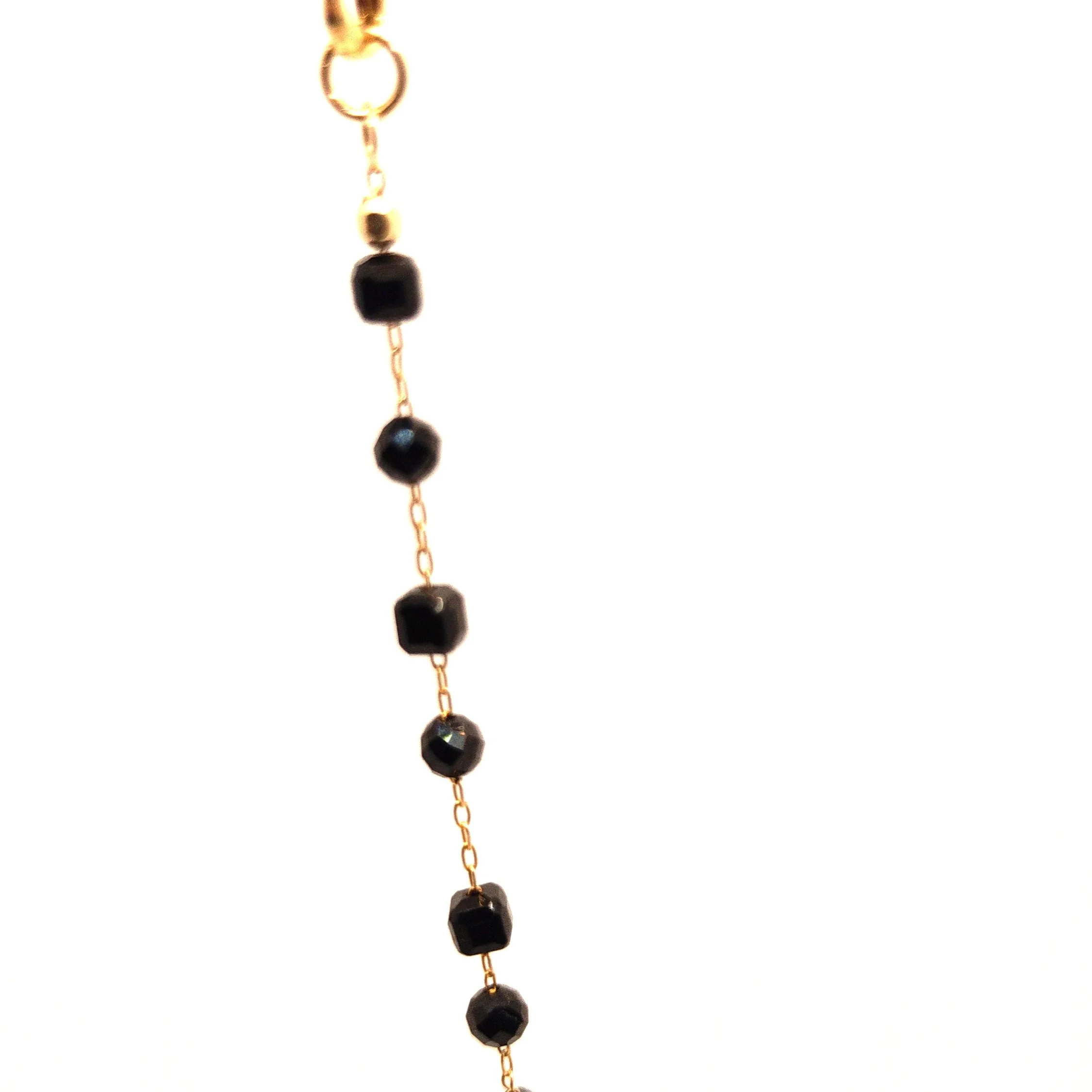 Station Necklace Black Spinel
