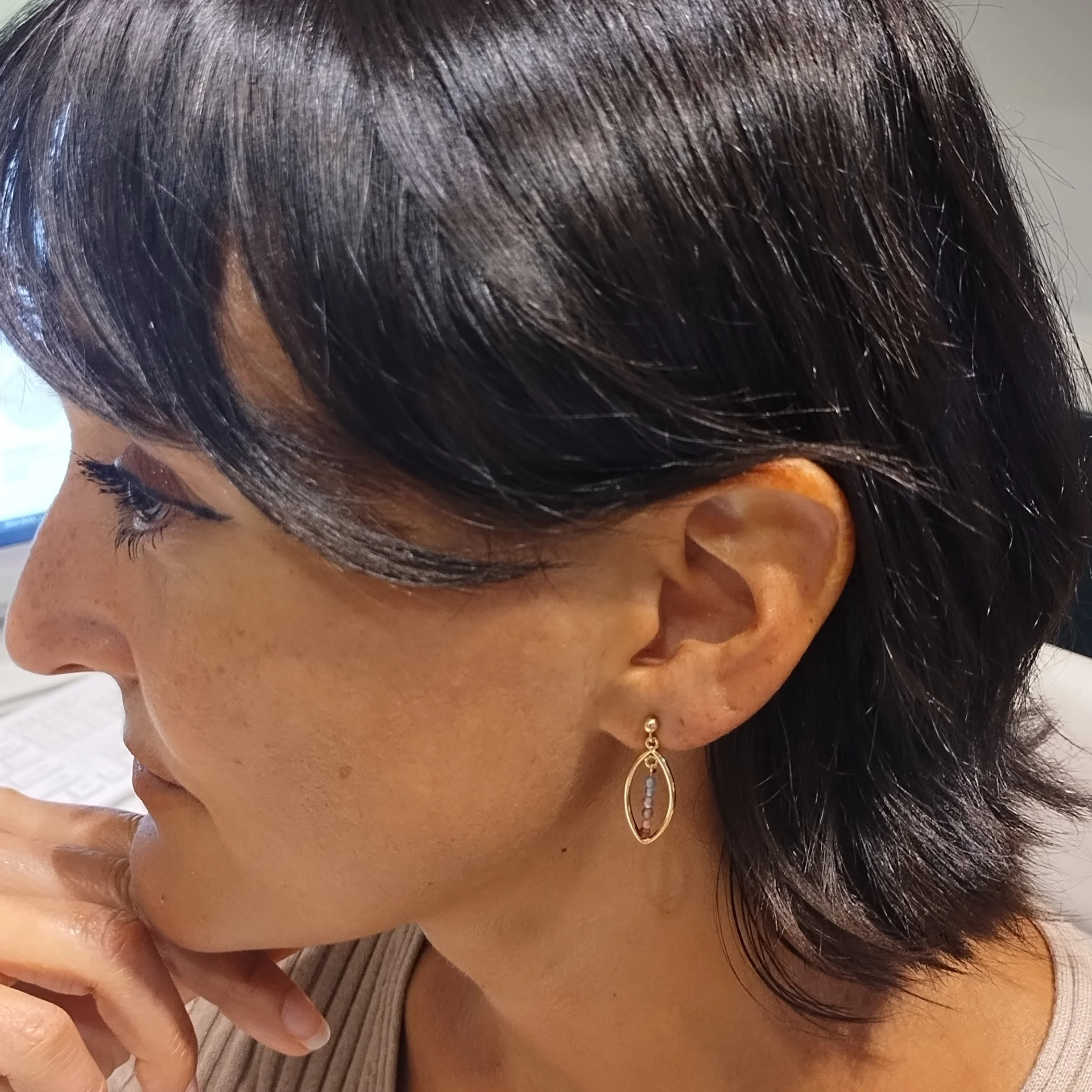 Rainbow Tourmaline Earrings