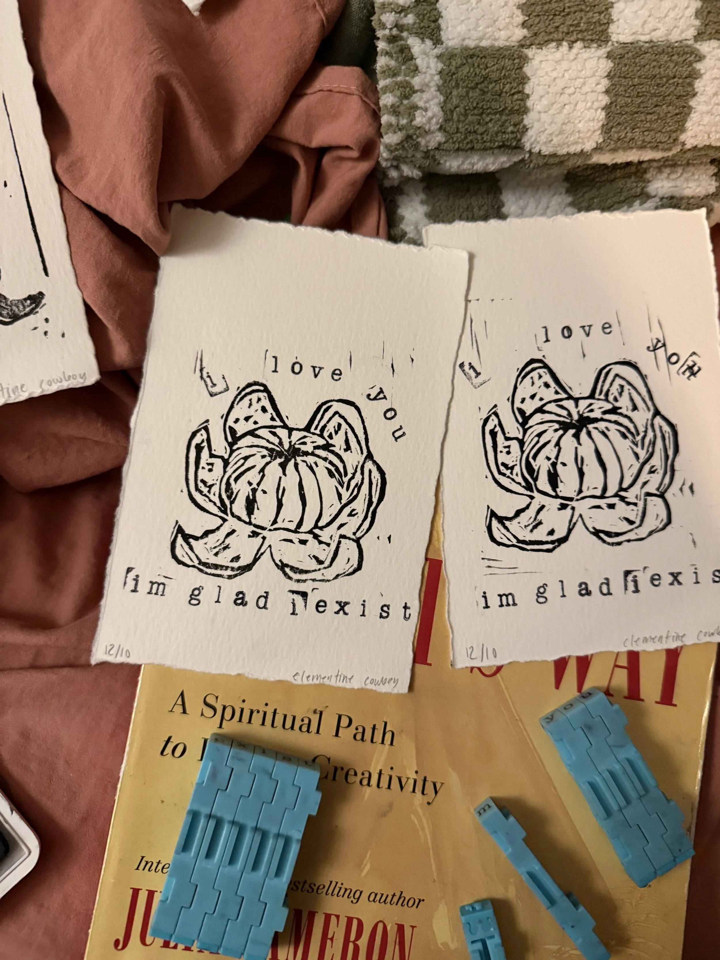 i love you i'm glad i exist 4x6 print