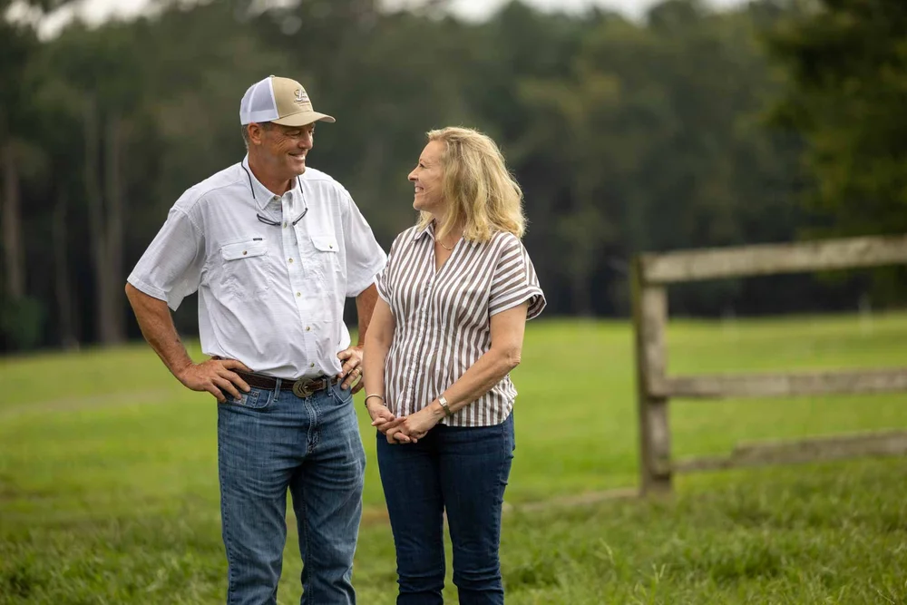 Bundy and Marinda Lane on the farm
