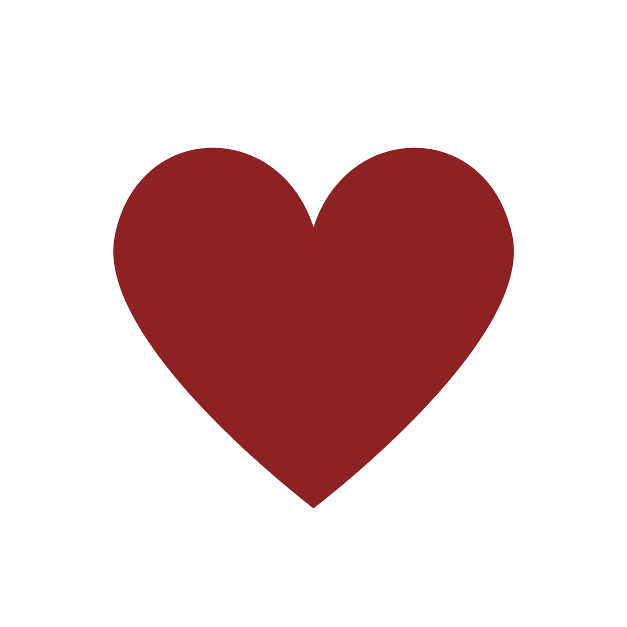 Red heart with the text "I love you" written above it.