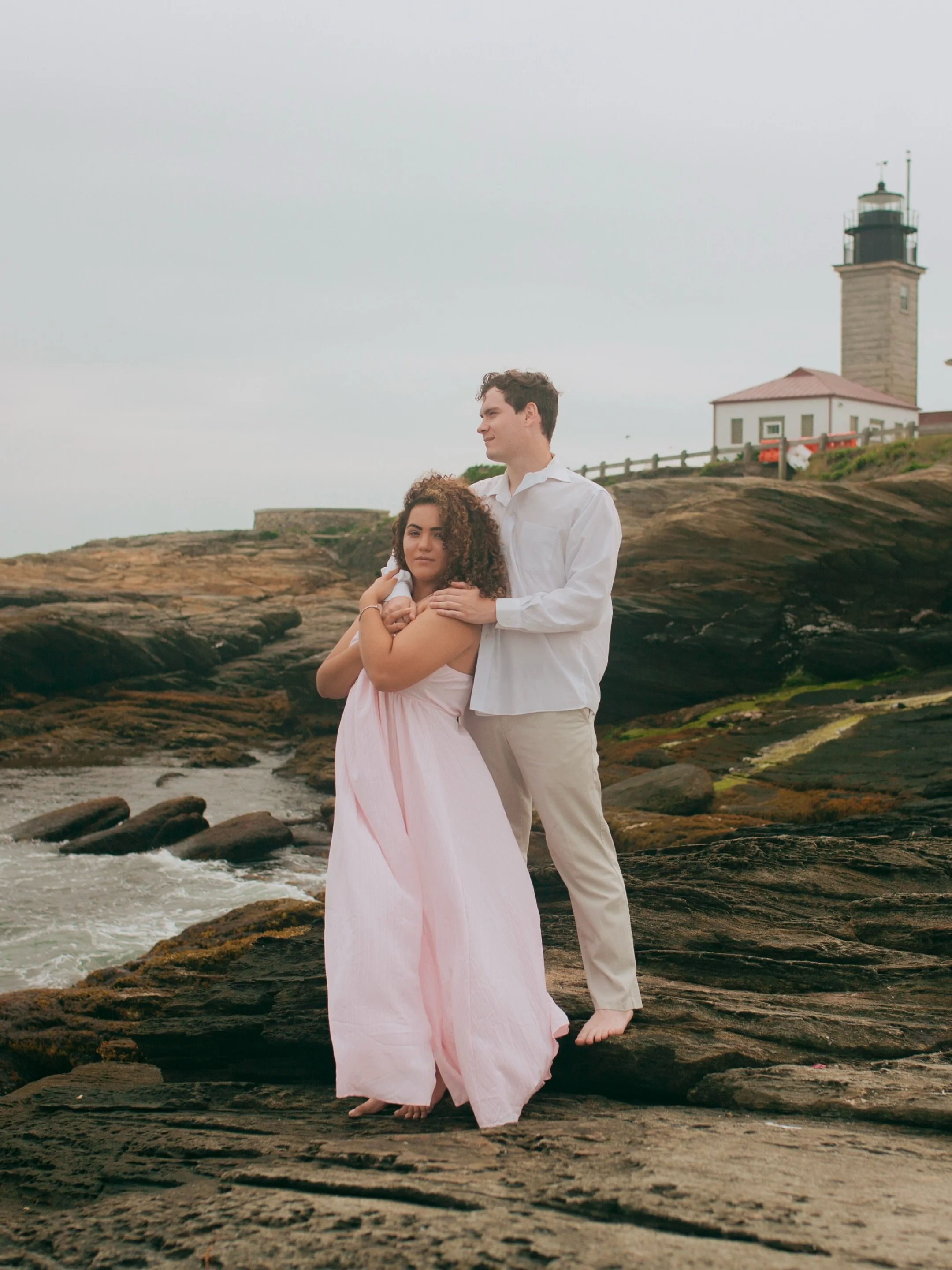 You don't need golden hour to make magic.

Just a little wind, a beautiful coastline, and two people completely wrapped up in each other.

Some favorites from this dreamy lighthouse session on the New England coast. 

If you're looking for photos tha