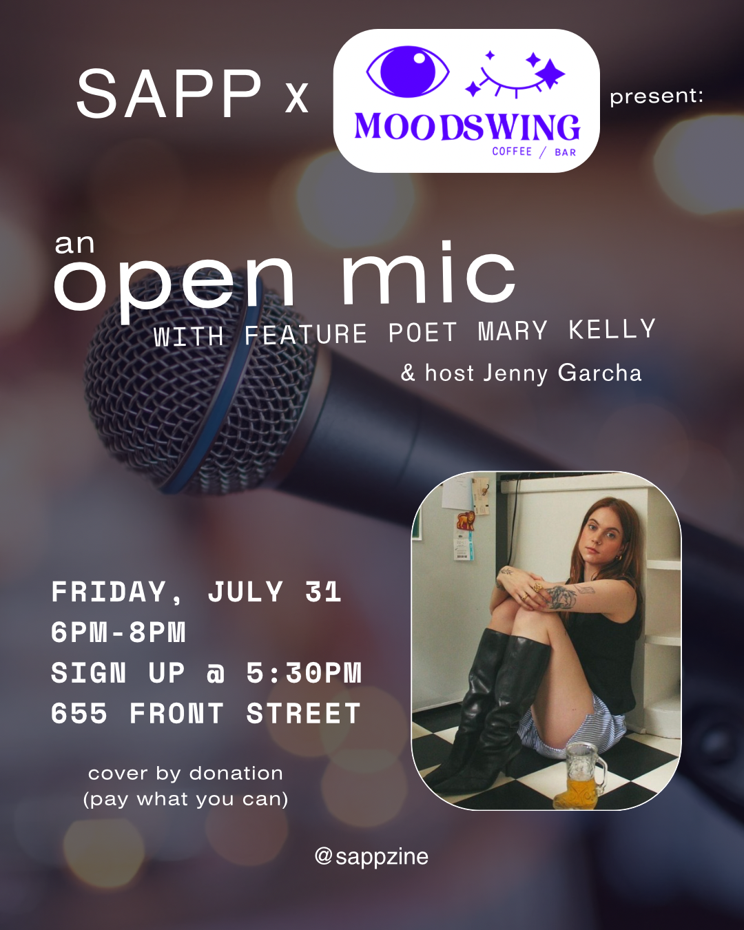 SAPP X Moodswing Open Mic Featuring Mary Kelly