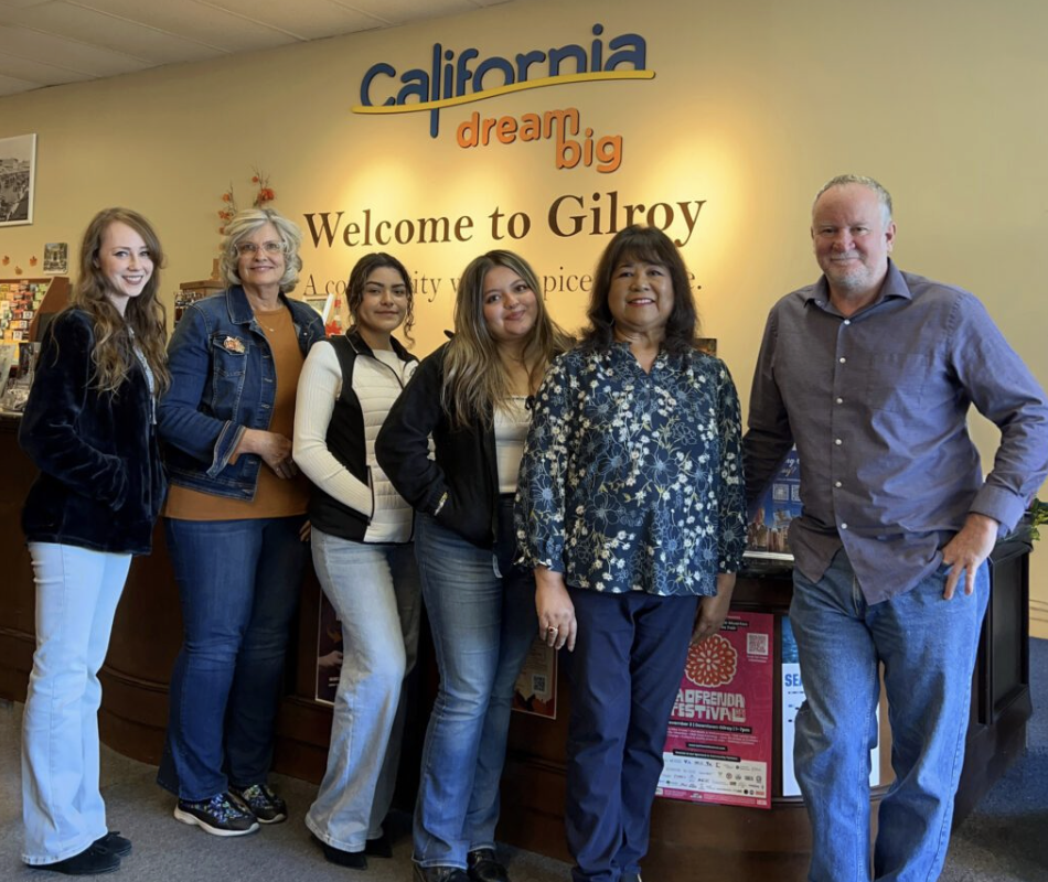 Frank Johnson and the rest of the Gilroy team at the California Welcome Center in Gilroy