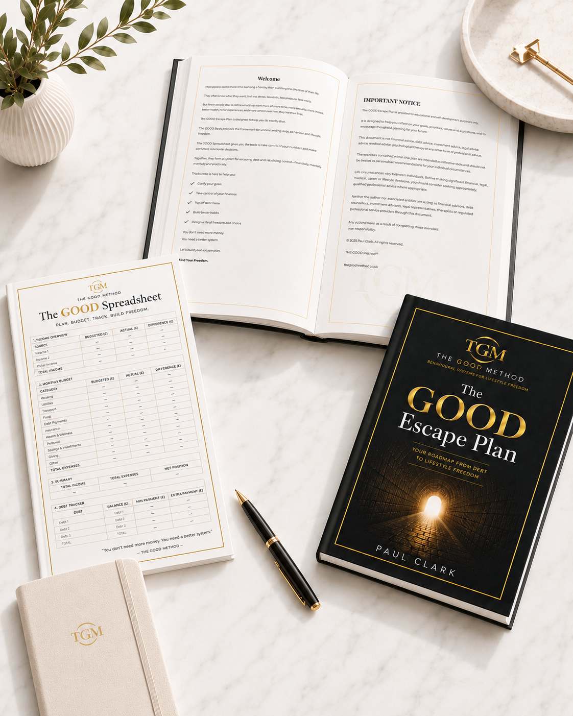 The GOOD Escape Plan Book and Spreadsheet Bundle