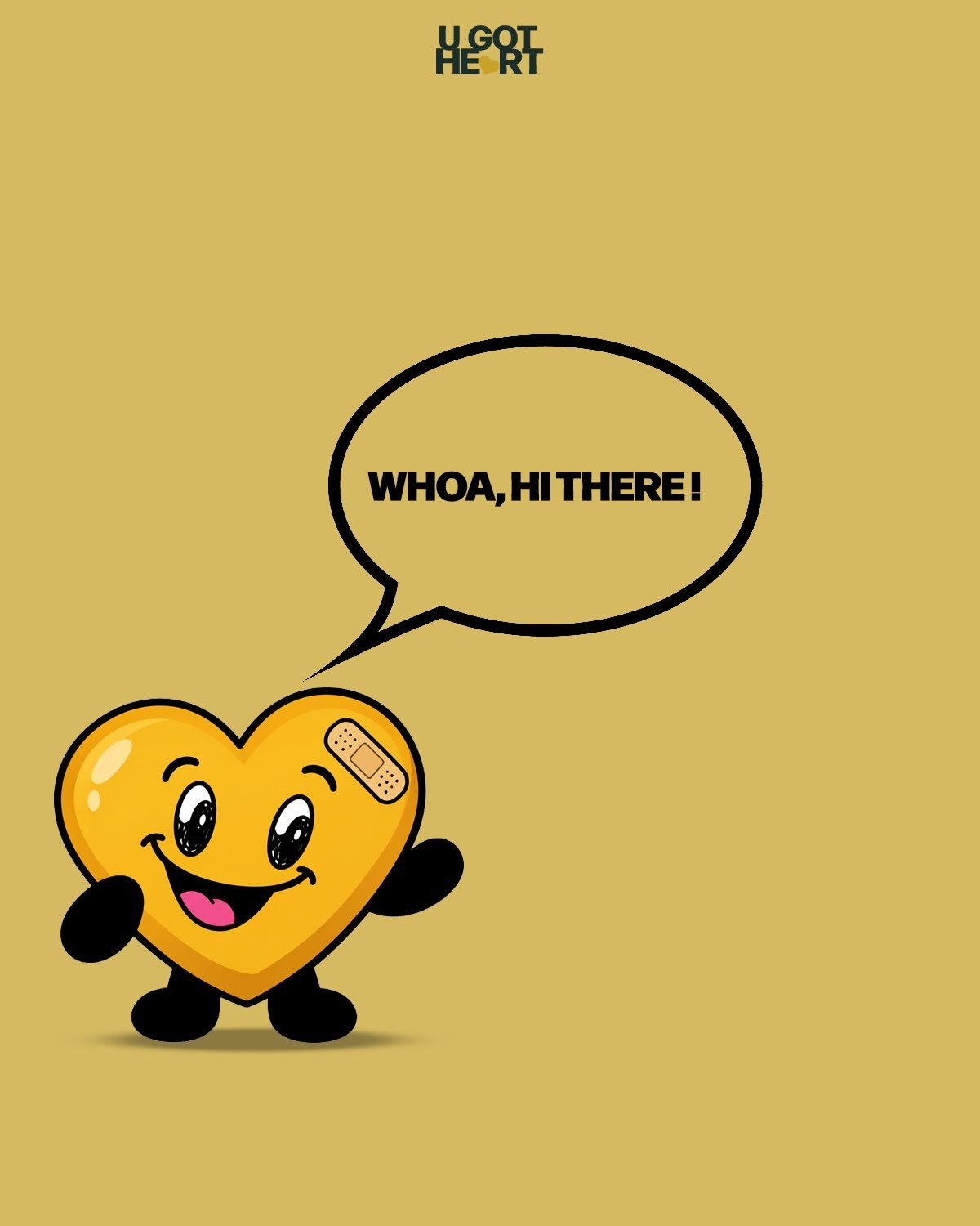 Hold up! 🫵💛 Our little friend has something to tell you. Sometimes the smallest reminders make the biggest difference. Send this to somebody who could use a smile today. #UGotHeart&rdquo;