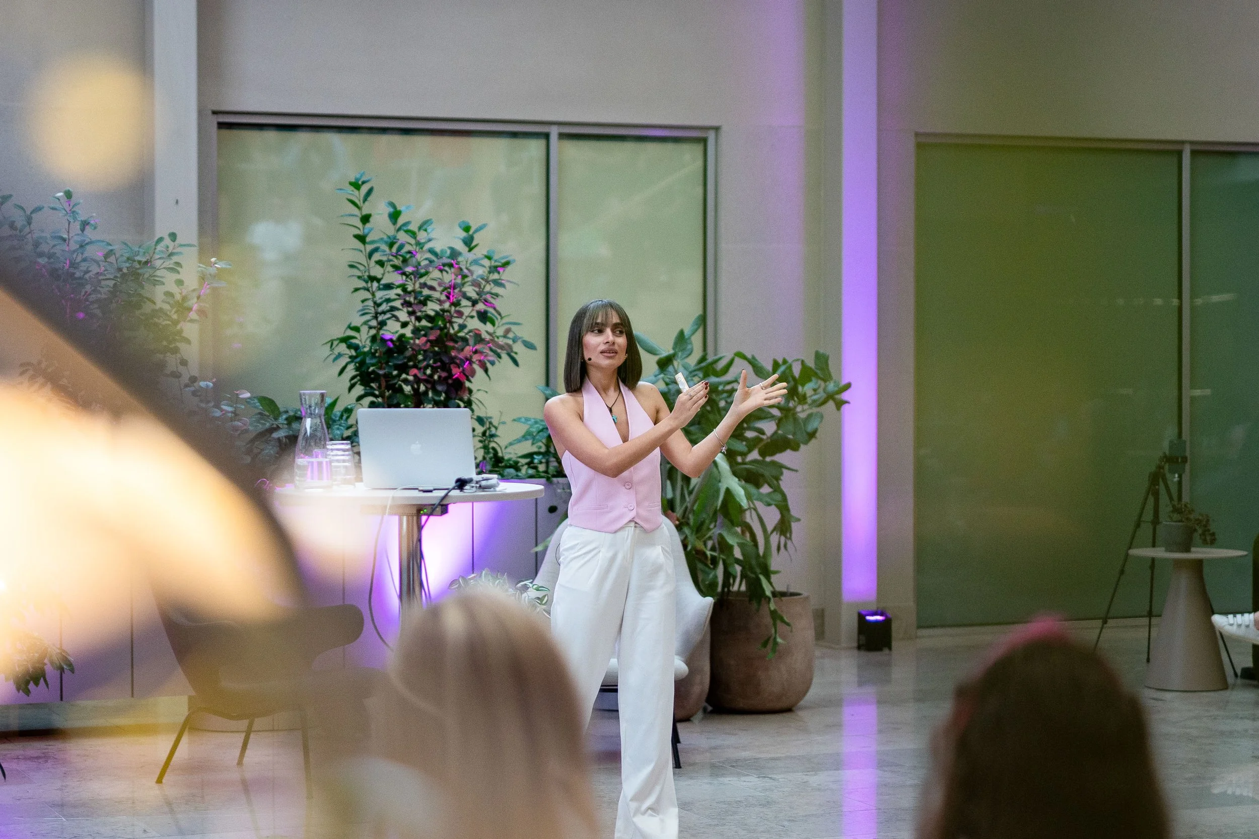 public speaker and keynote speaker Angela Boyajian who speaks about psychology, self compassion, women leadership and feminine leadership