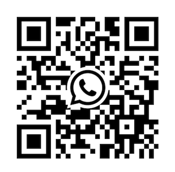 QR code with WhatsApp logo at the center.