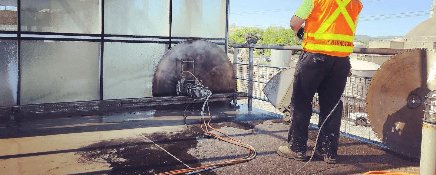 Eastern Contractor operating Wall Saw