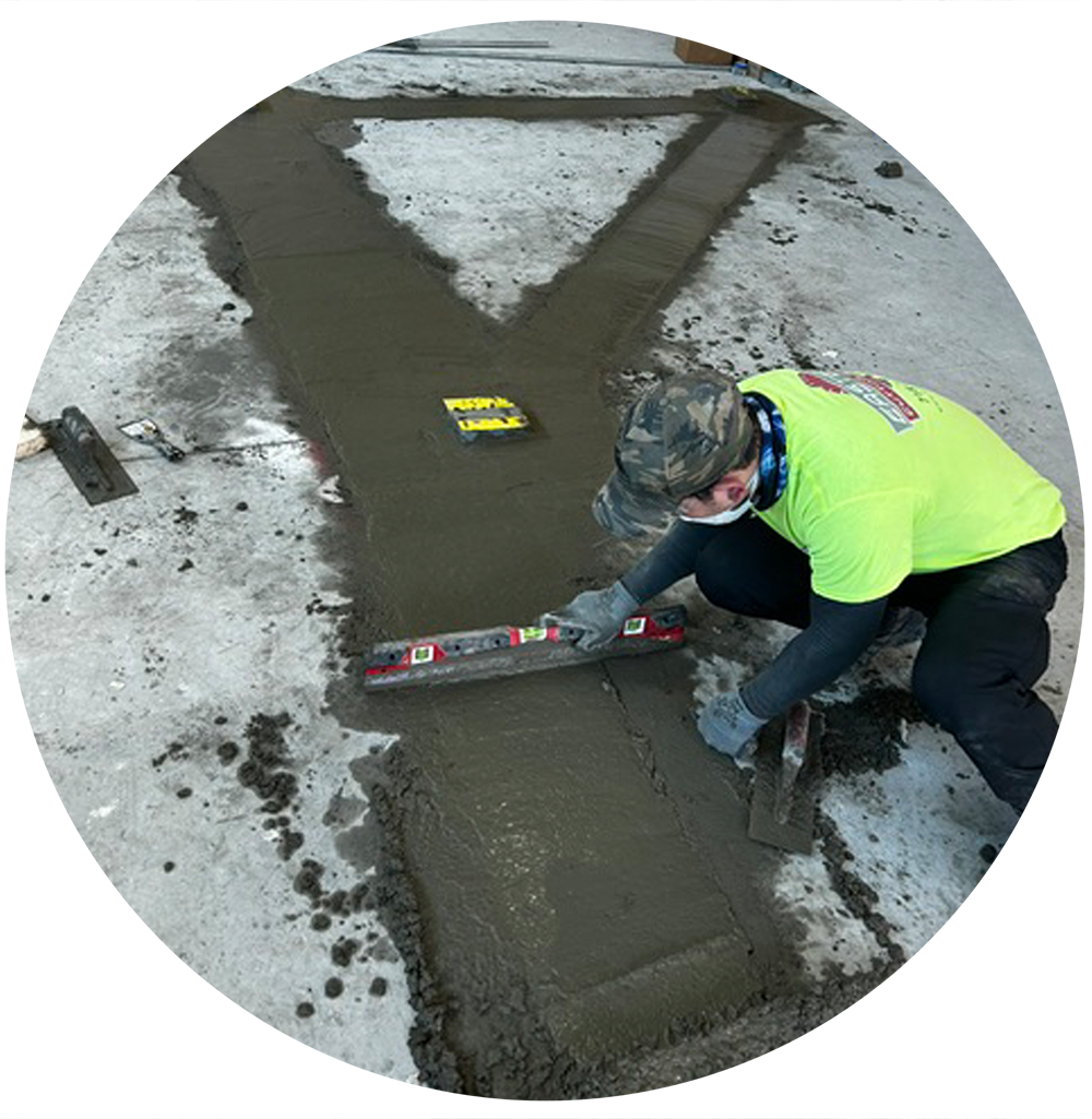 Eastern contractor completing a concrete pour back