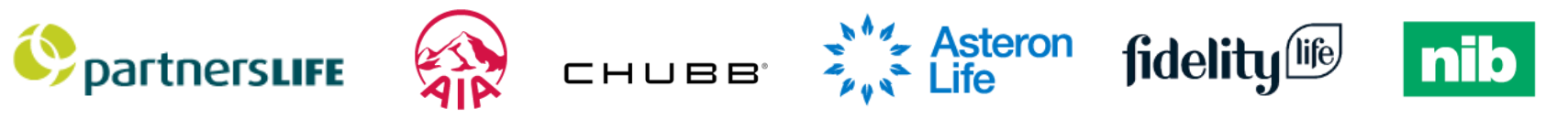 Collection of logos from various Australian financial and insurance brands, including Pentrust, a red logo with a circular design; Liberty Life, a blue logo with a bird; and NIB, a green logo with white text.