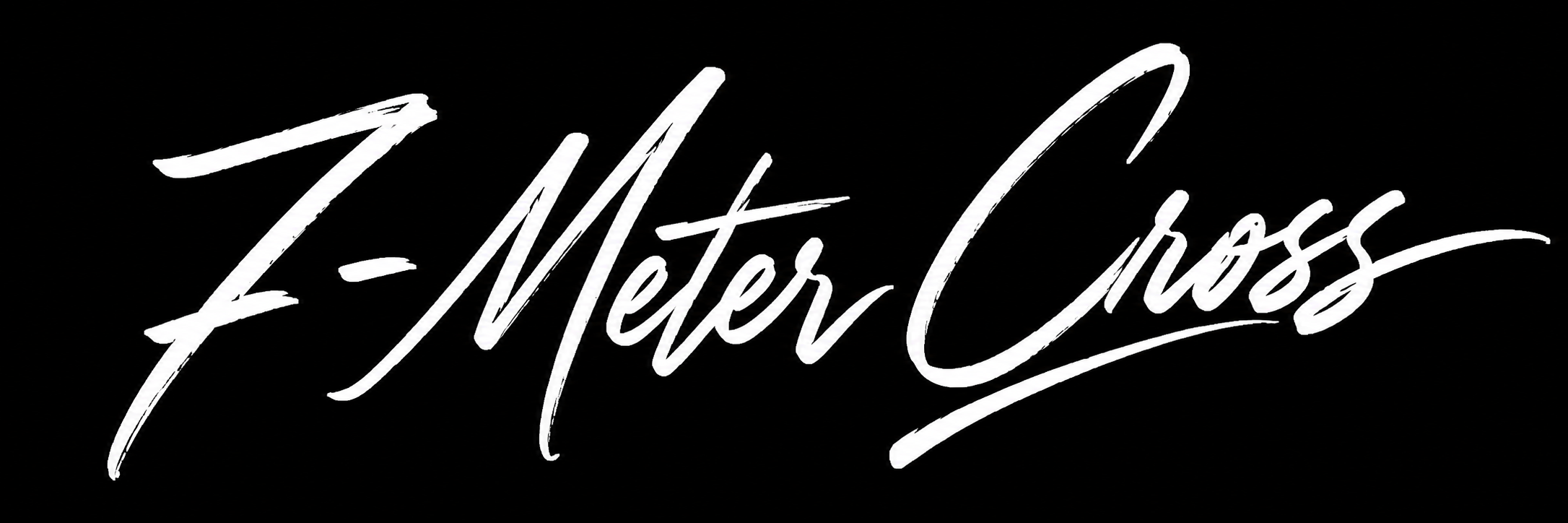 Stylized white text on black background reading, 'I Never Cross'.