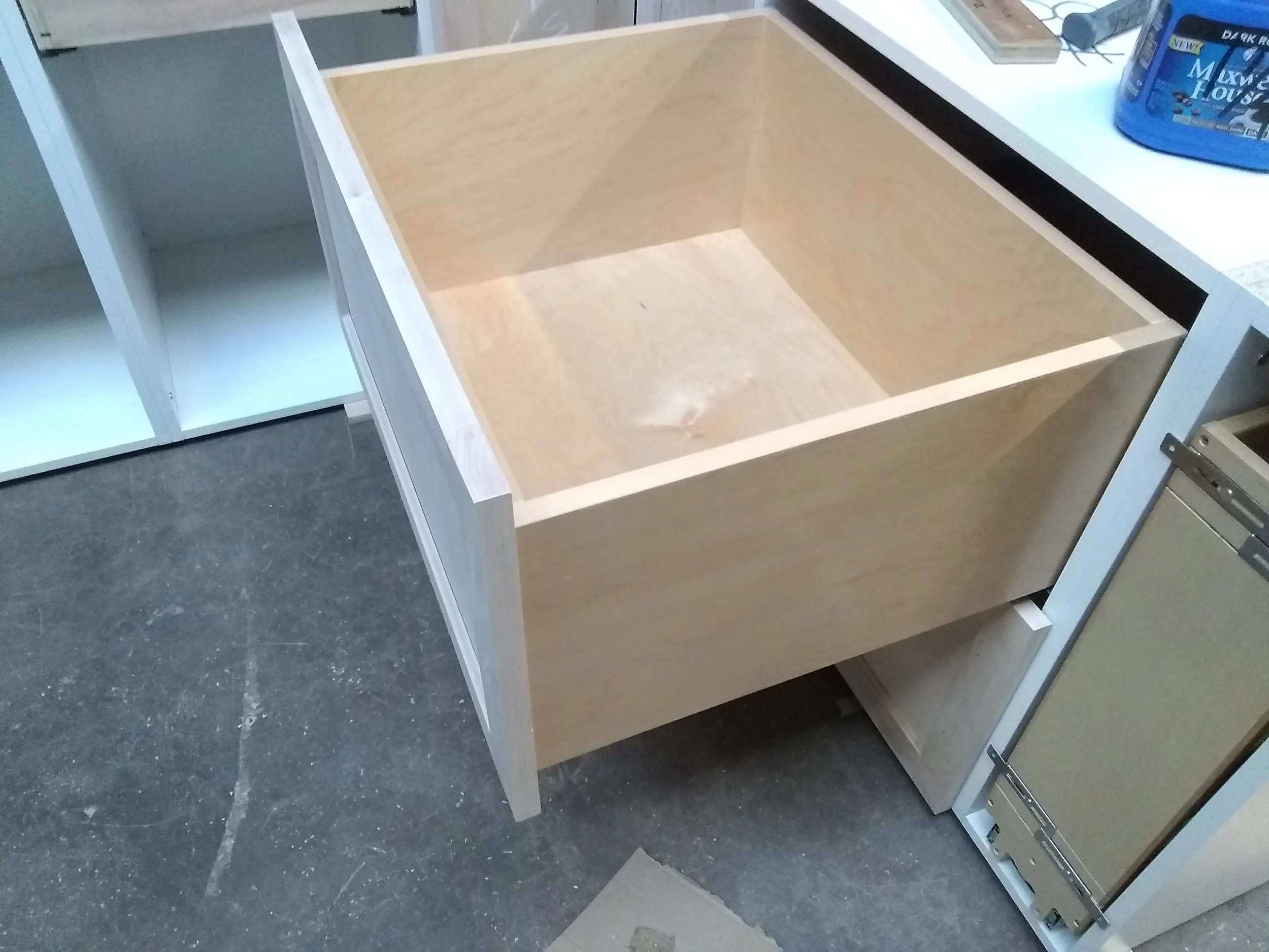  Custom made, solid wood /maple custom cabinetry. Untermounting Blum slides.
Custom cabinetry. Kitchen cabinets made of solid  wood and satin , water base finish.
#bigjohnsco #CustomFurniture #MadeFromScratch #HomeRemodeling #KitchenRemodel #MadeFrom