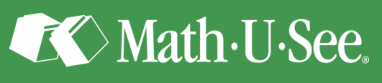 Math-U-See logo with green background, featuring a stylized triangle and hexagon symbols.