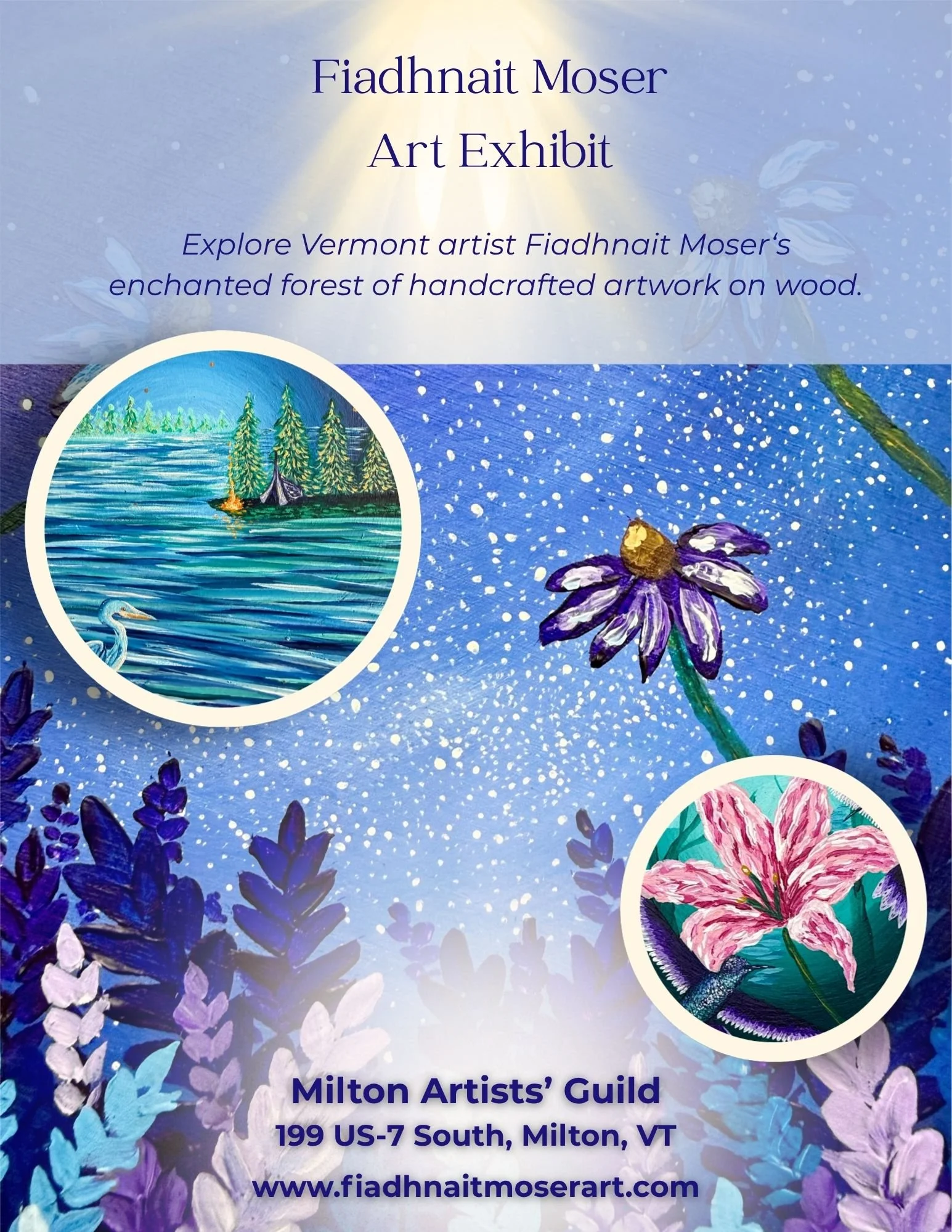 Art Gallery Flyer: Enchanted Forest Art Exhibit