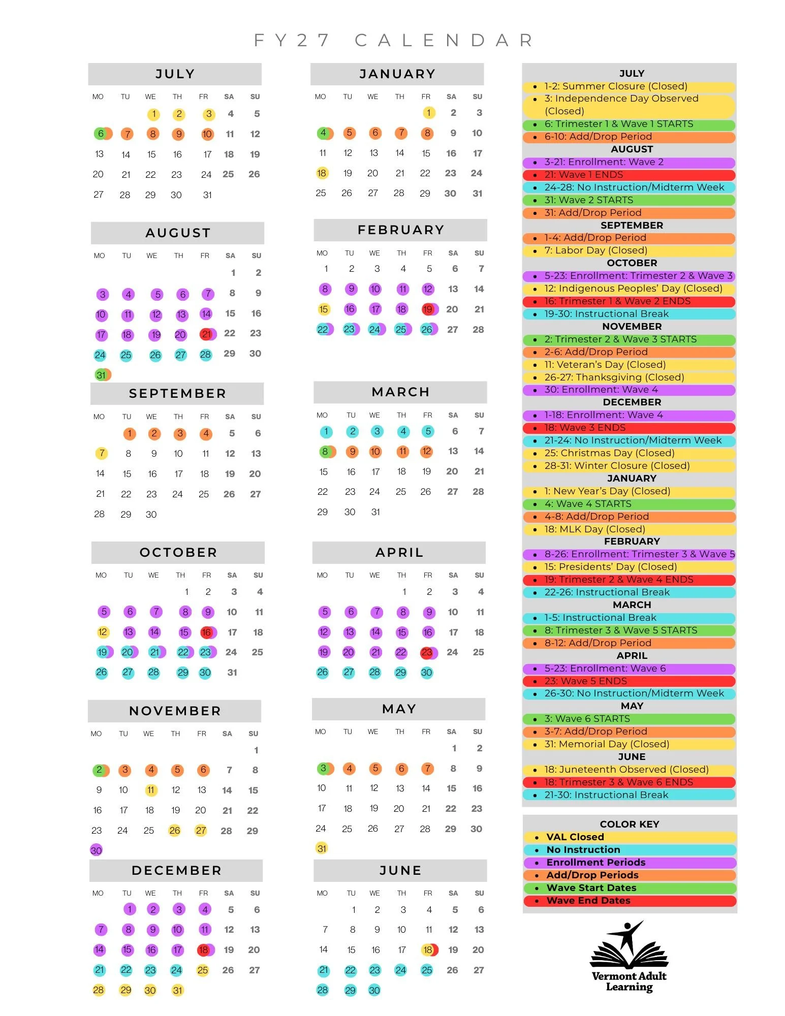 Nonprofit Educational Institution Staff Calendar Communications by Fiadhnait Moser