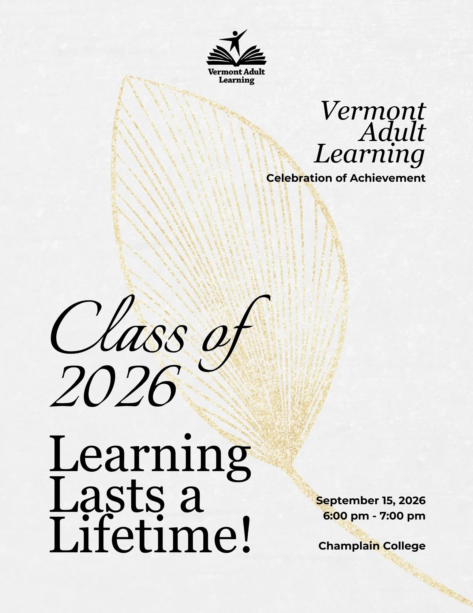 Vermont Adult Learning Graduation Ceremony Program (Page 1/4) (Incomplete/Event Work-in-Progress)