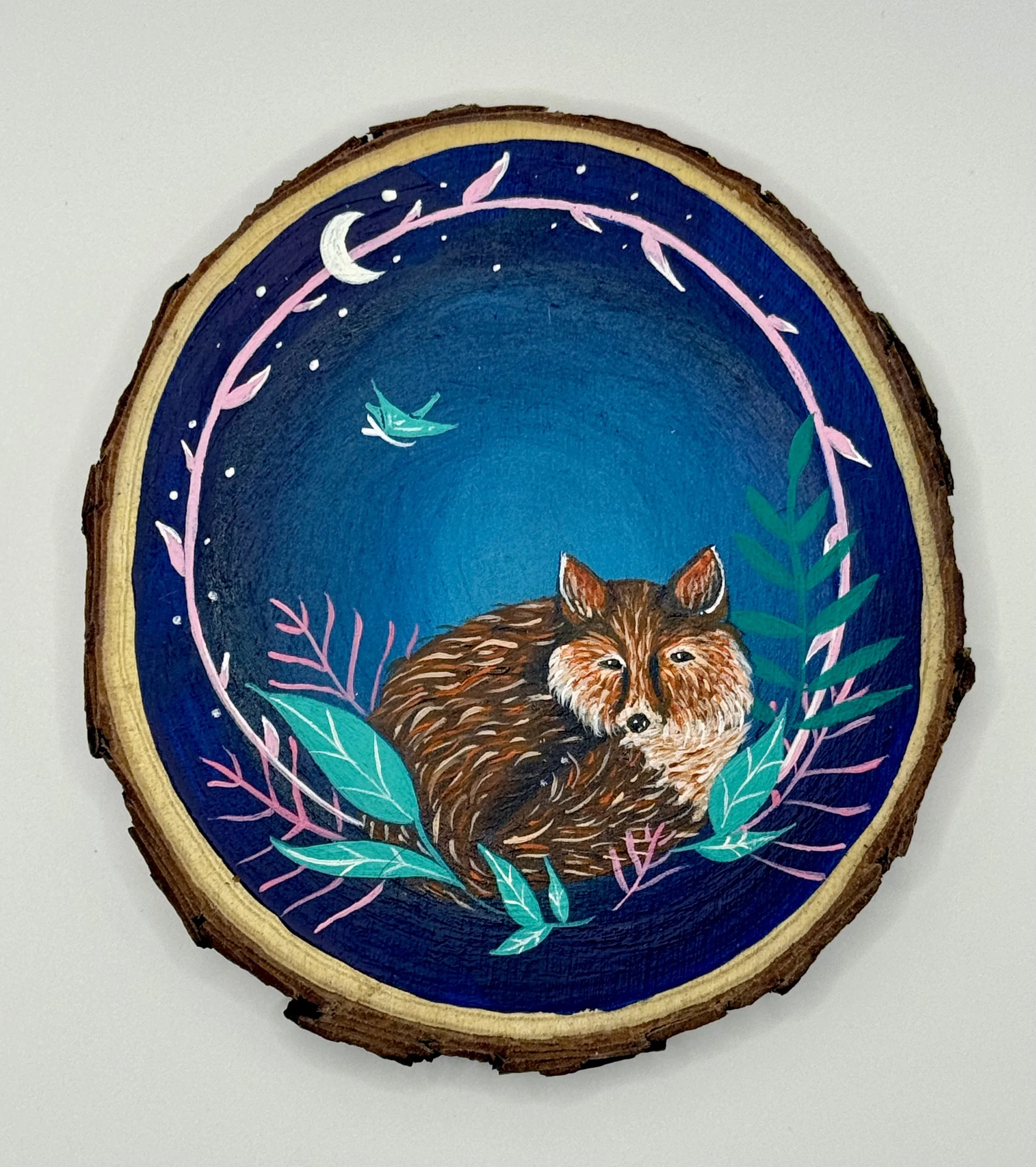 Lake Rustic Acrylic Painting on Wood