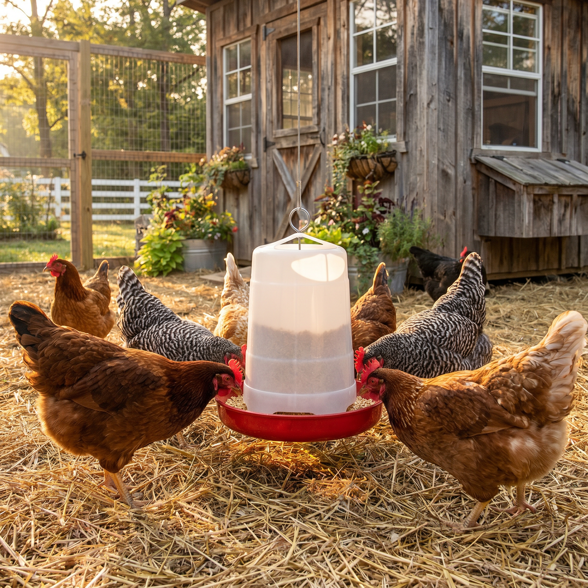 Little Giant® Plastic Hanging Poultry Feeder