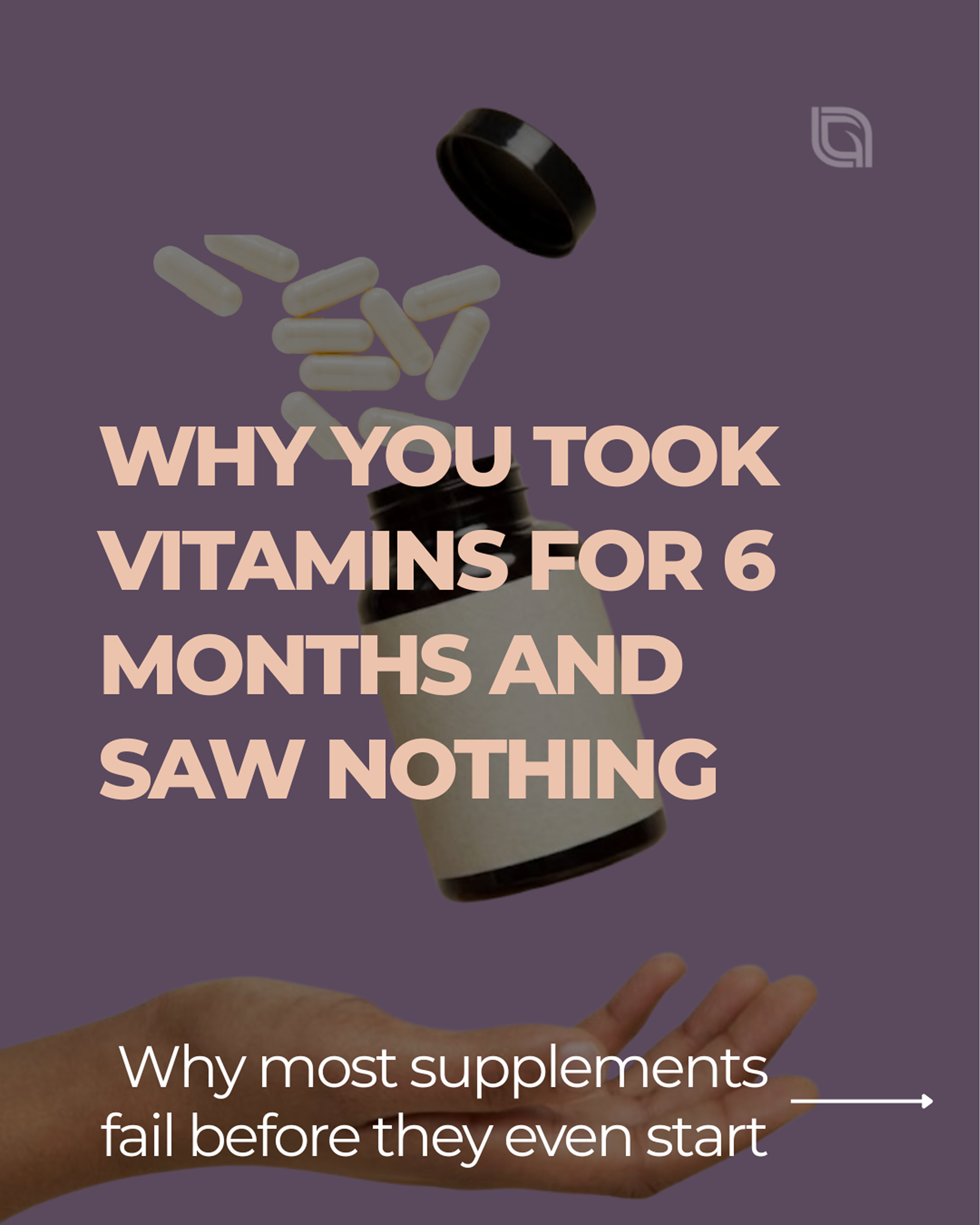 social media content for supplements brand