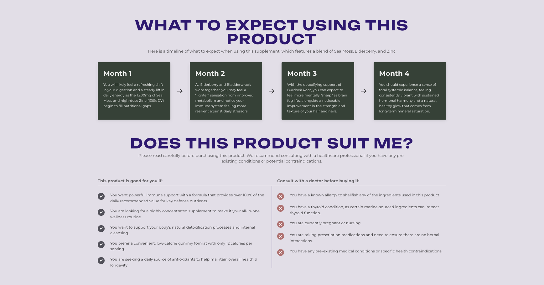 shopify web design for supplements brand