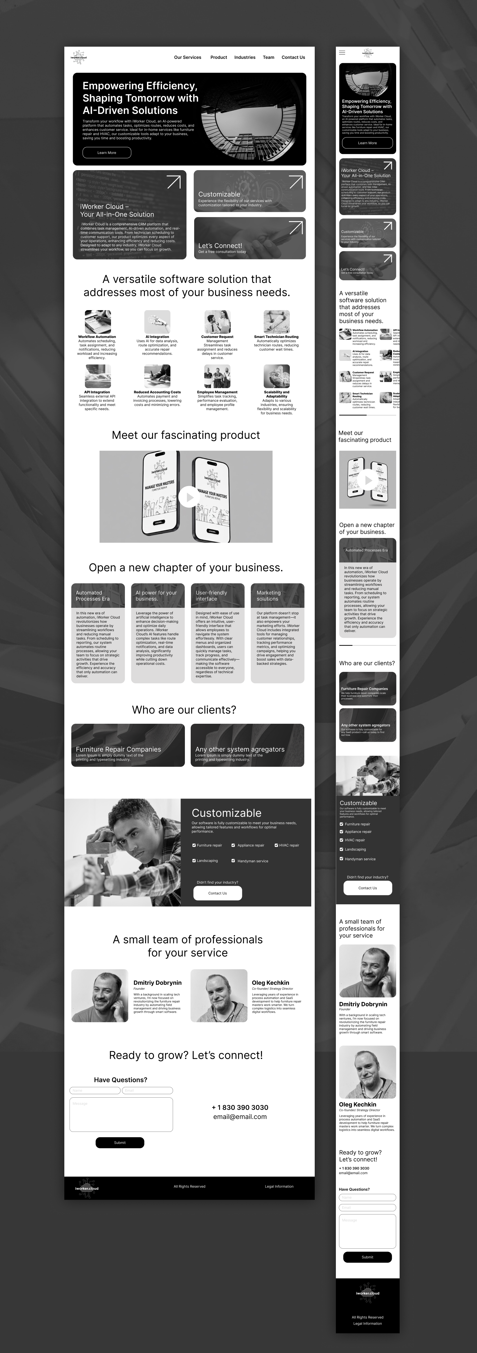 SaaS B2b landing page design