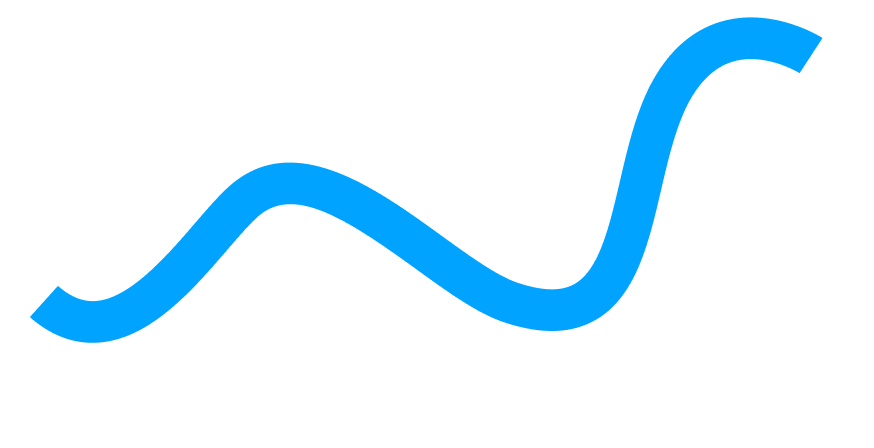 Blue S-shaped line on a black background.