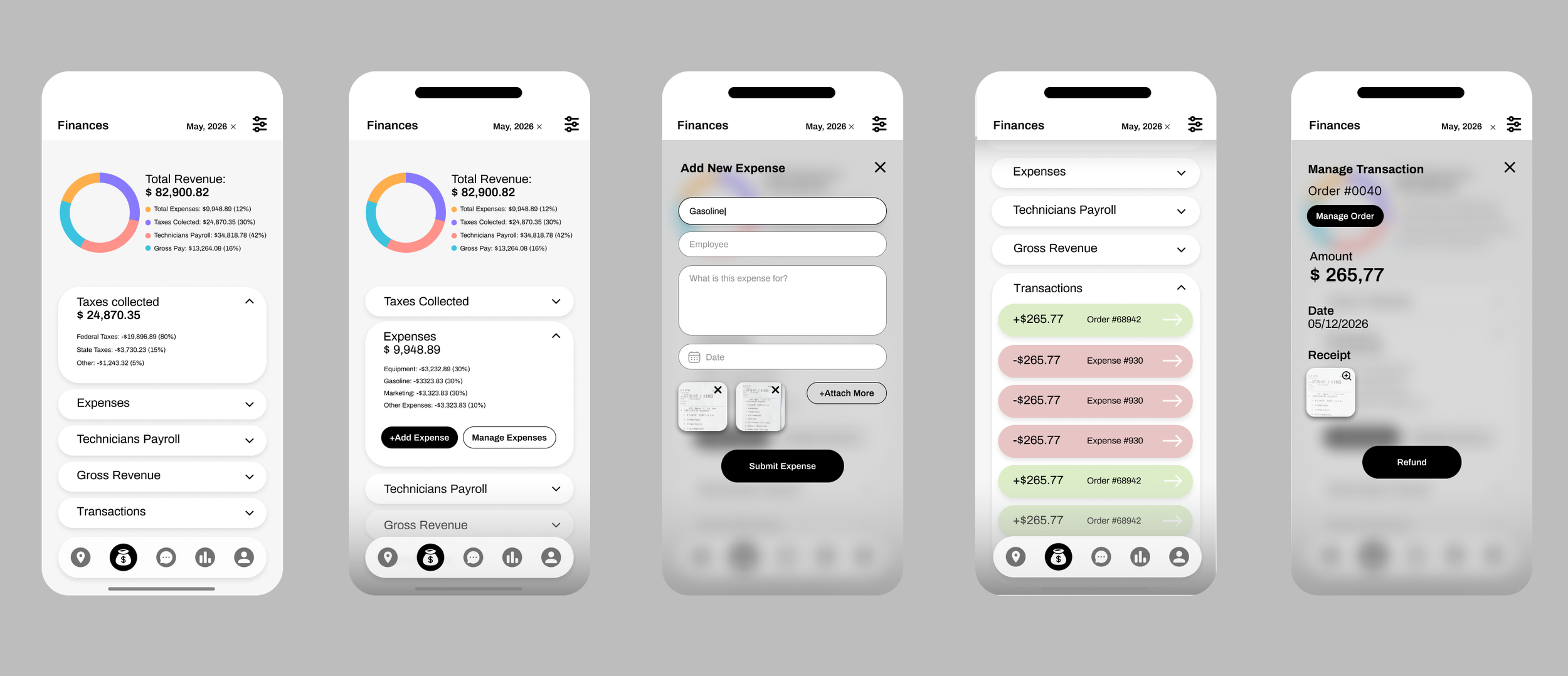 SaaS B2b user interface mobile app