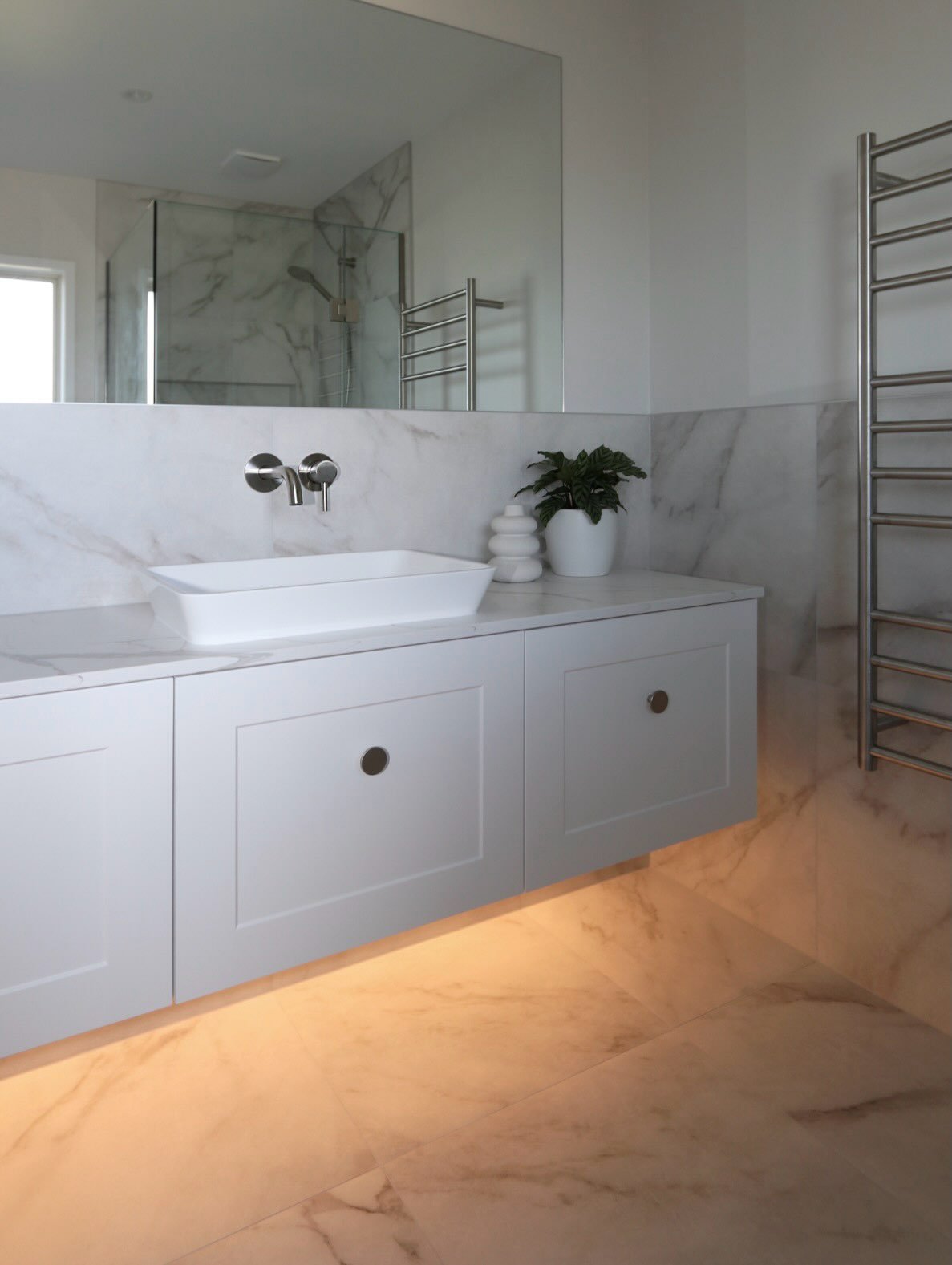 So this is probably our most requested upgrade&hellip; LED strips. Whether inside a recess, under a vanity, or along the ceiling edge for wall washing, this subtle lighting adds plenty of ambience, luxury and practicality to any bathroom.