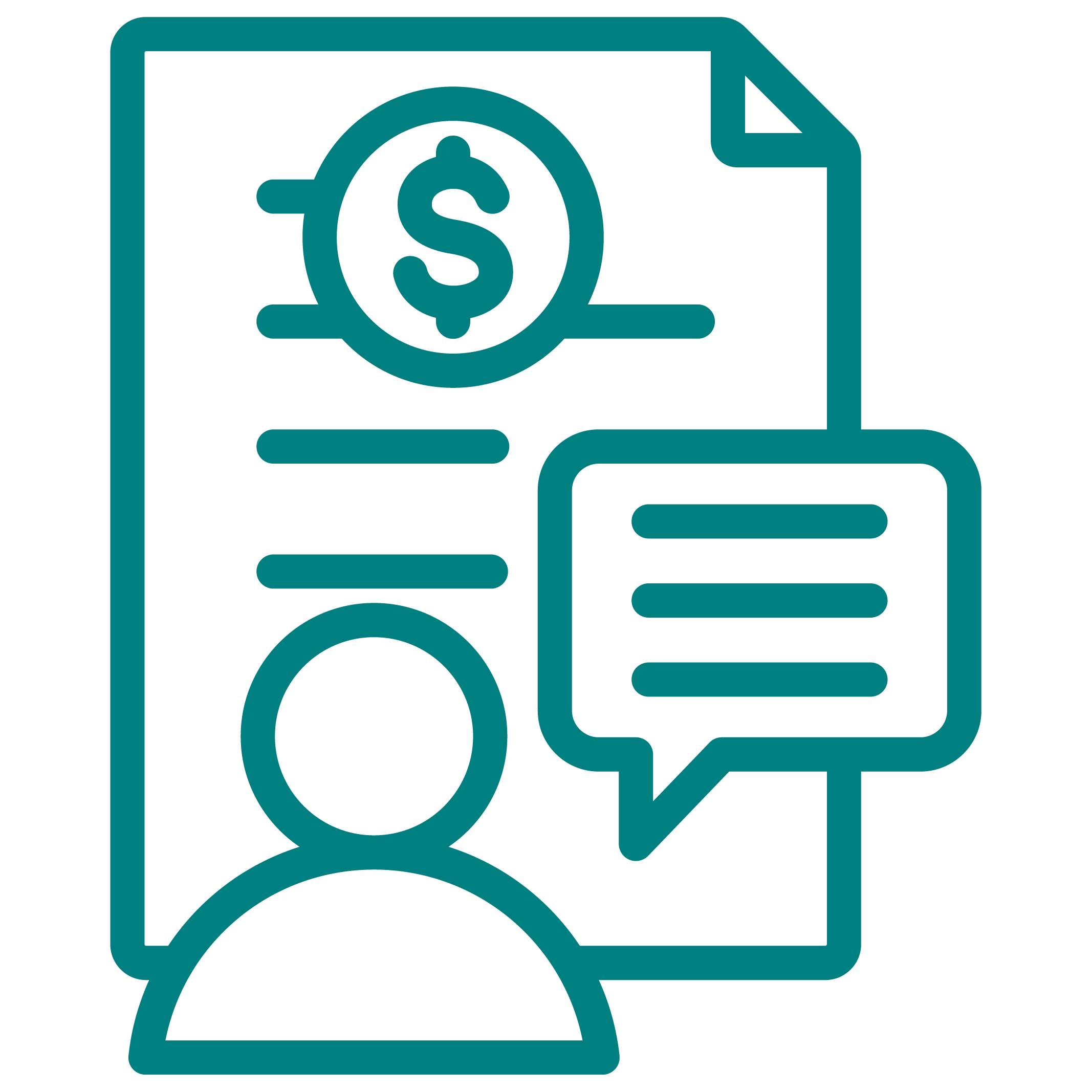 Outline of a laptop with a dollar sign on the screen, indicating financial or monetary focus.