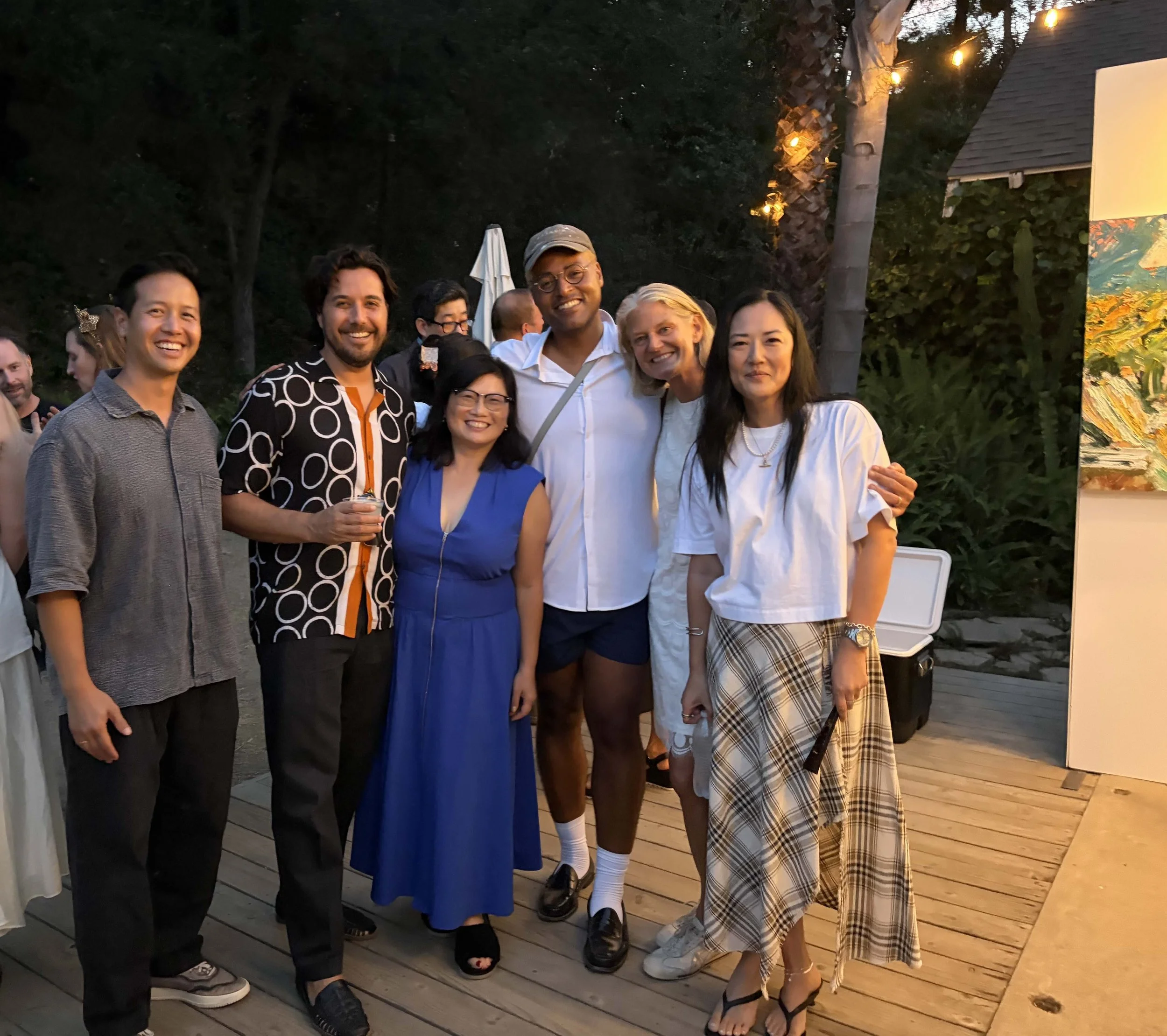 Artists with Curator (left to right): Alan Chin, Adam de Boer, Sophia McCabe, Mario Joyce, Mona Kuhn, Suhn Lee