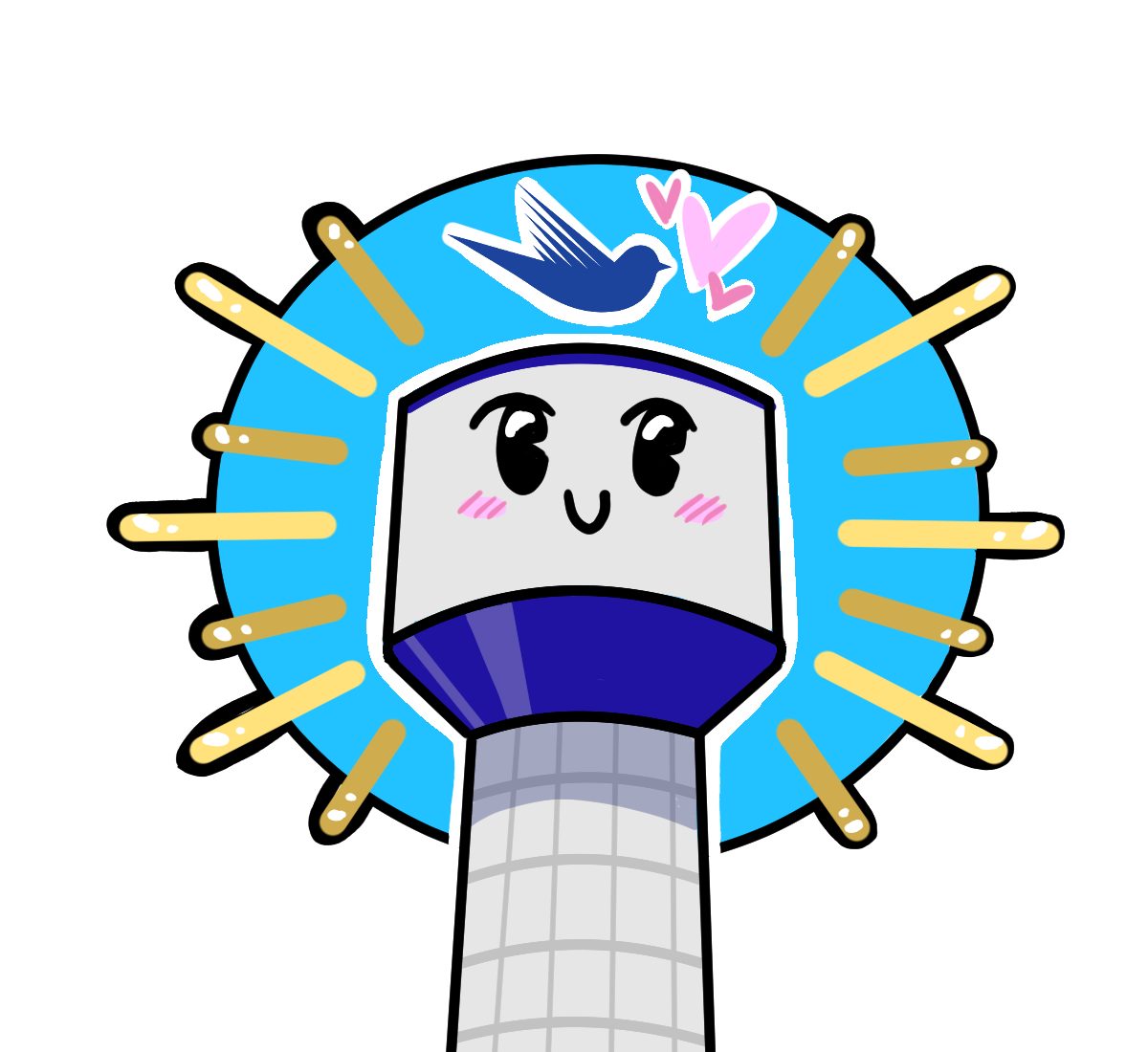Cartoon of new Robbinsdale Water Tower