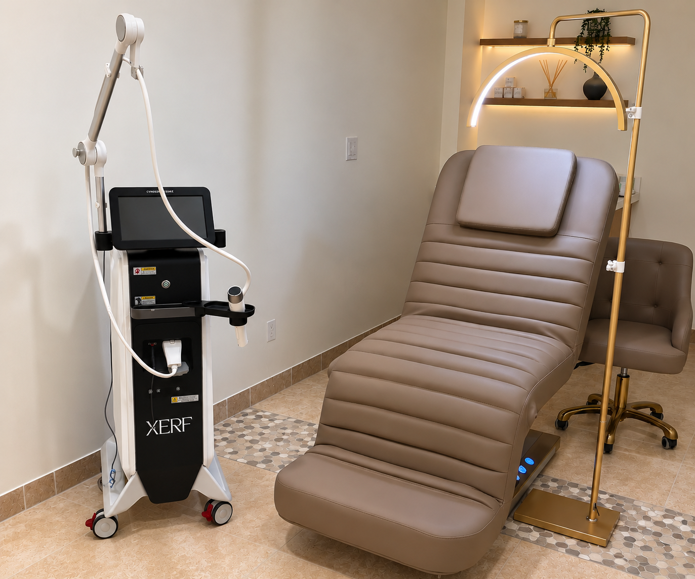 XERF radiofrequency skin tightening device at Nude Haus Med Spa in La Jolla, California.
