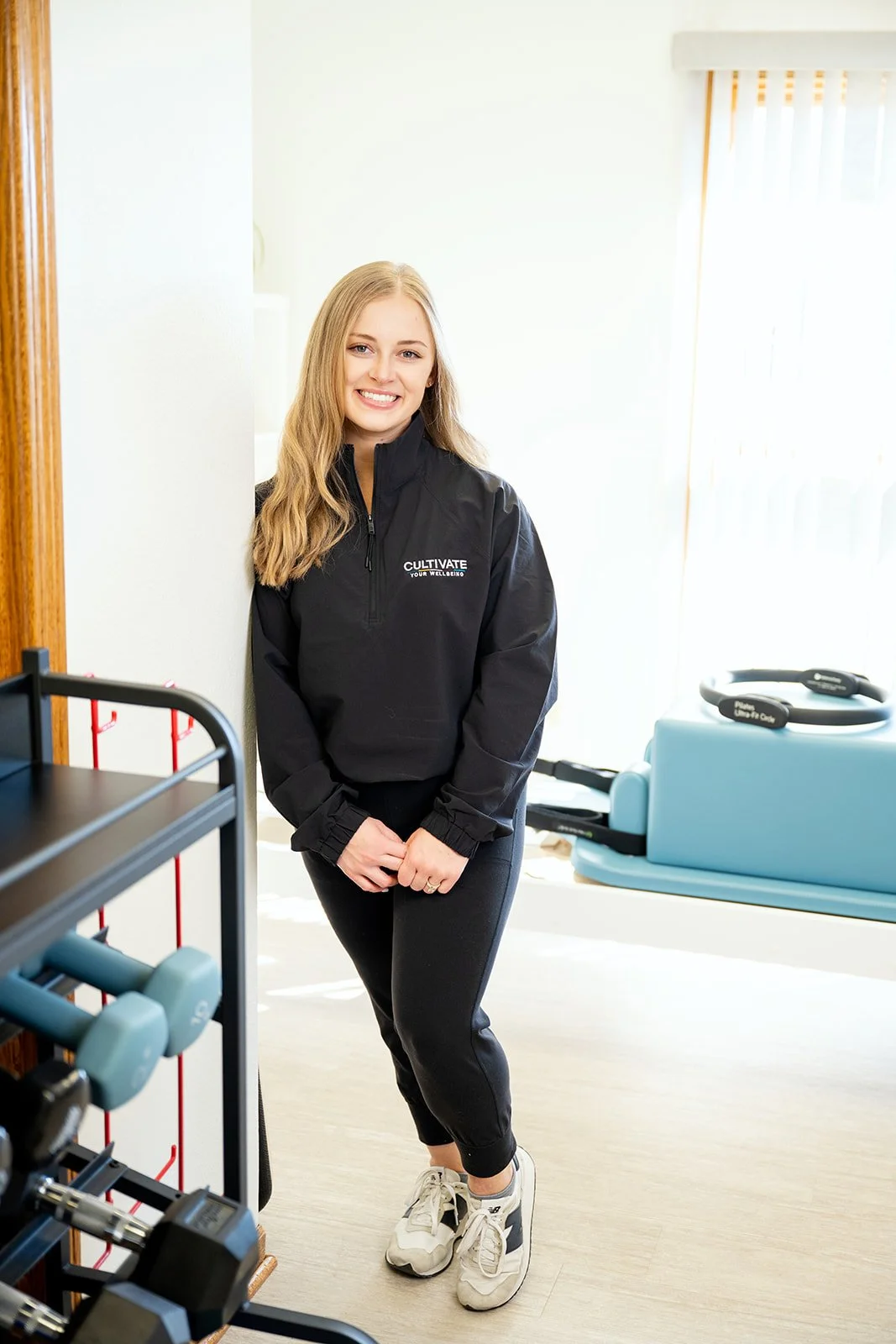 Jess Chitel, pelvic health physical therapy specialist and certified pilates instructor.