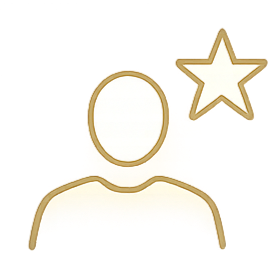 Silhouette of a person with a star icon above and to the right illustrating "Owner-First Approach".