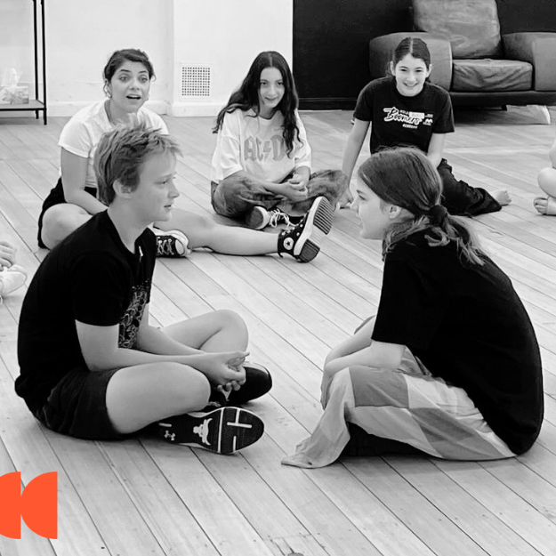 Young performers collaborating in Acting Ensemble classes at Lisa-Marie Parker Studio in Flemington Melbourne Victoria