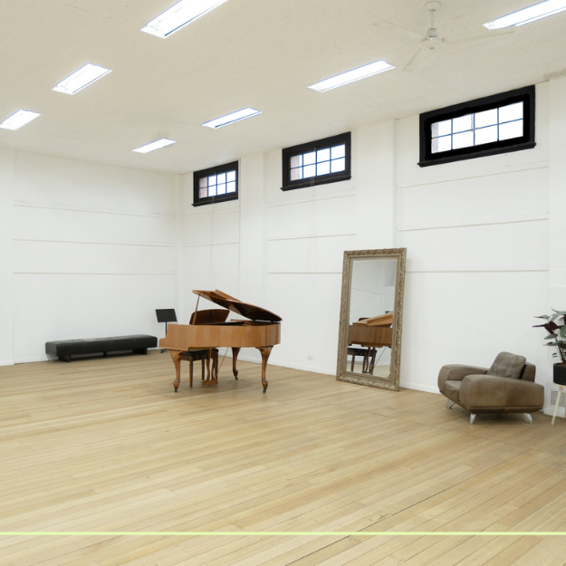 Spacious rehearsal and performance studio at Upstairs at Floridia in Flemington Melbourne Victoria