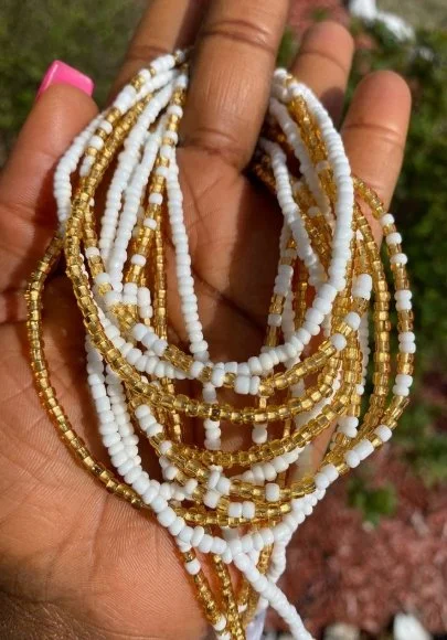 ✨ 2 Waist Beads (Pre-Made) – Hand-Tied | $25