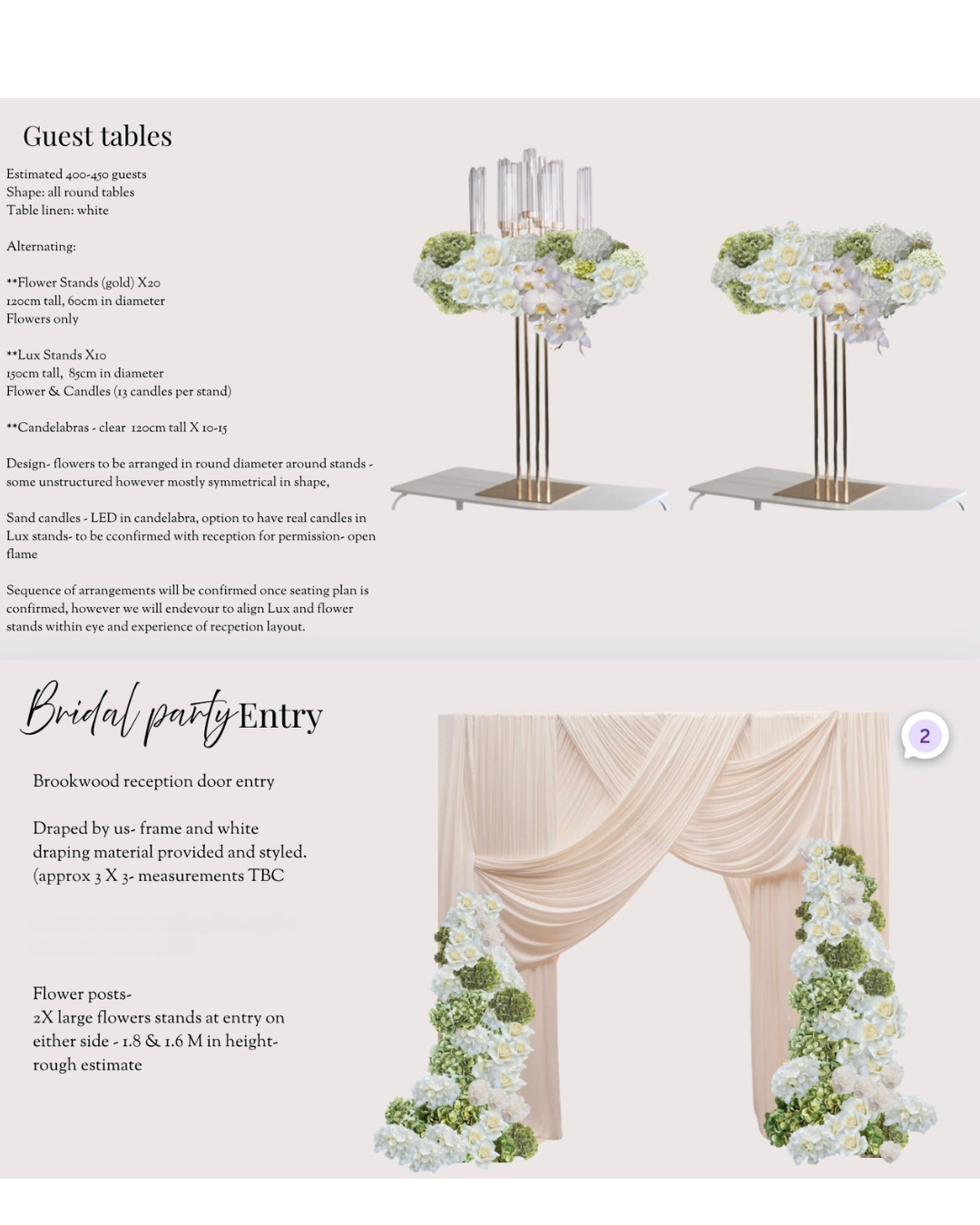 reception flowers styling  + wedding venue + event flowers