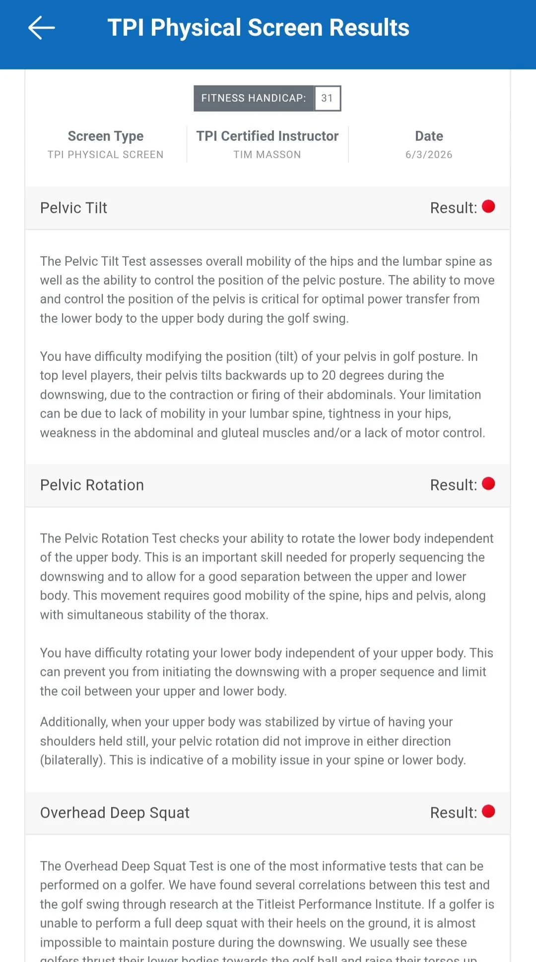 This is a look at the Physical Screen report you receive each time we do a virtual assessment. 