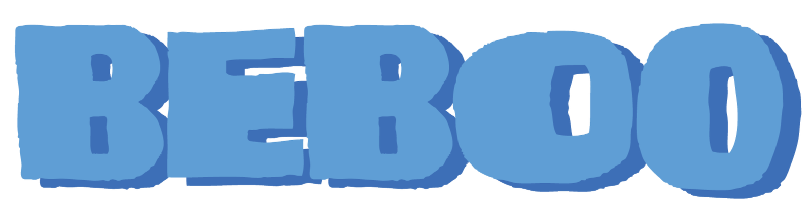 Large blue 3D text reading ''BEBOD''