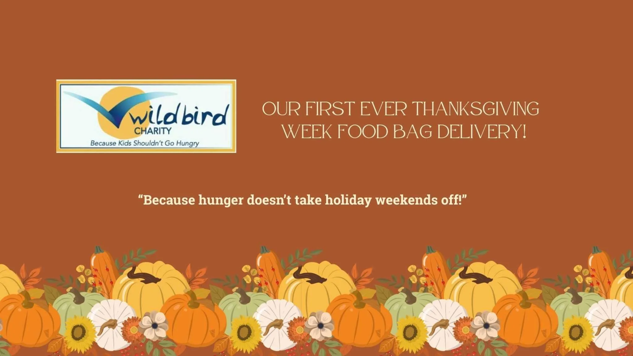 Wild Bird’s FIRST EVER Thanksgiving Week Food Bag Delivery!