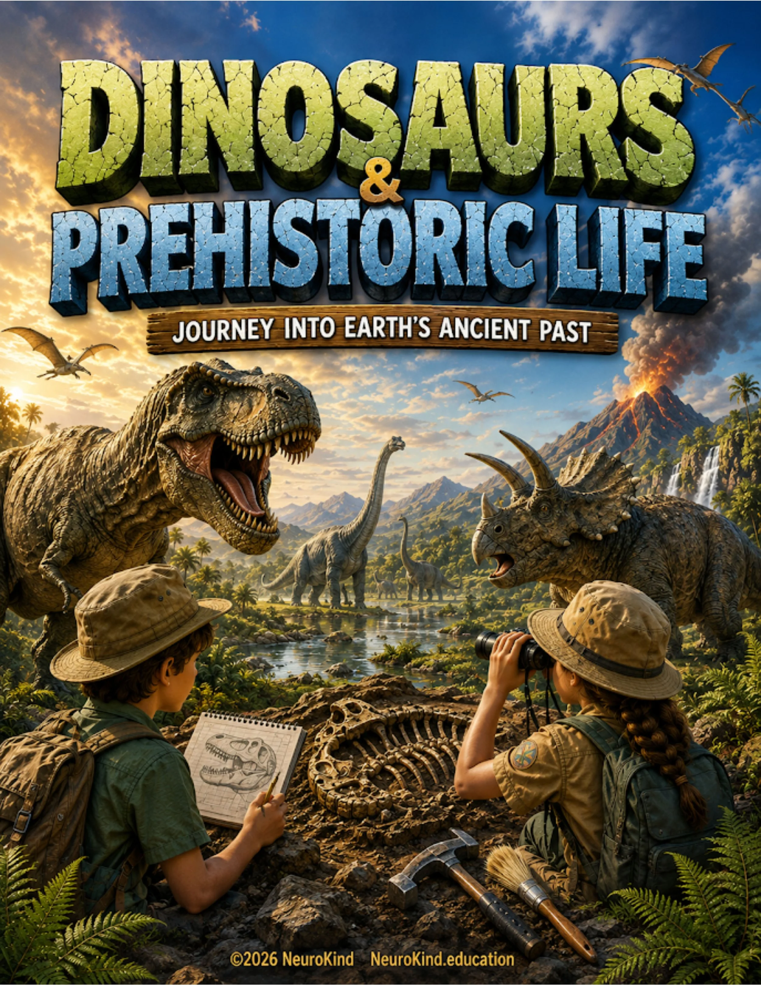 Dinosaurs & Prehistoric Life | Elementary Science Workbook | Printable PDF Digital Download
