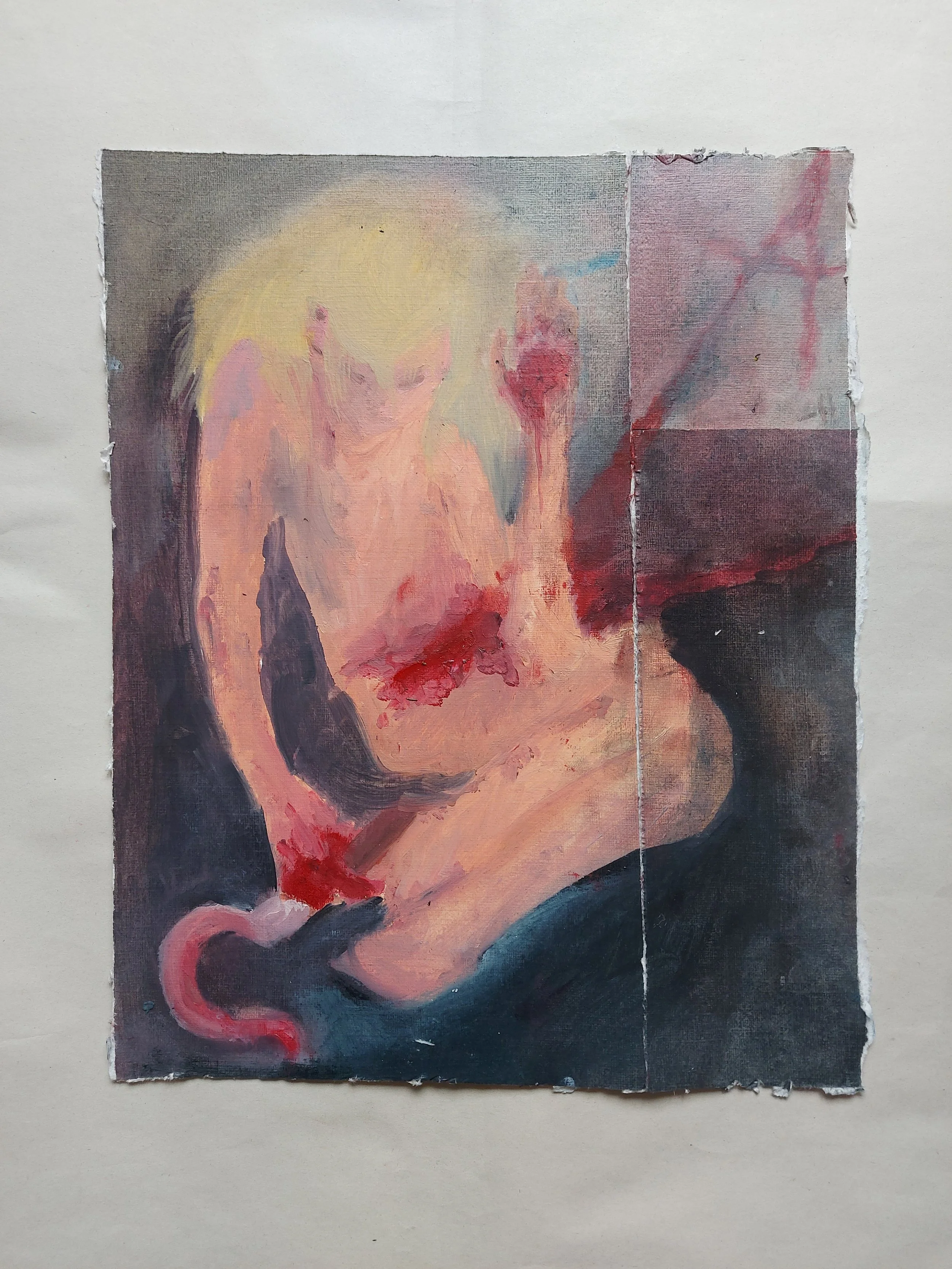 'Rot Helper of Hermes' - 
Oil on paper
32cm x 25.5cm