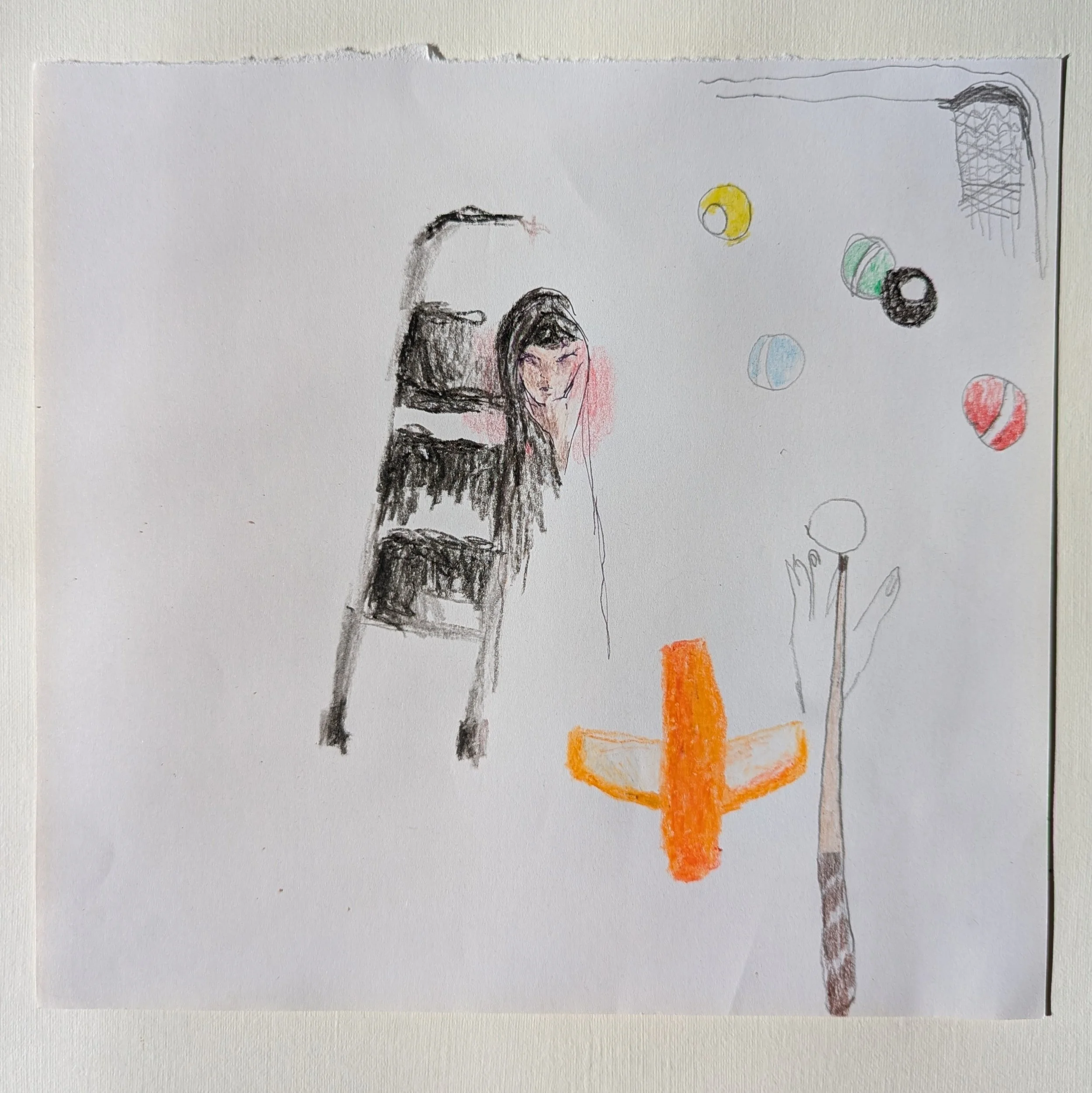 Untitled - 
Crayon, pencil on paper