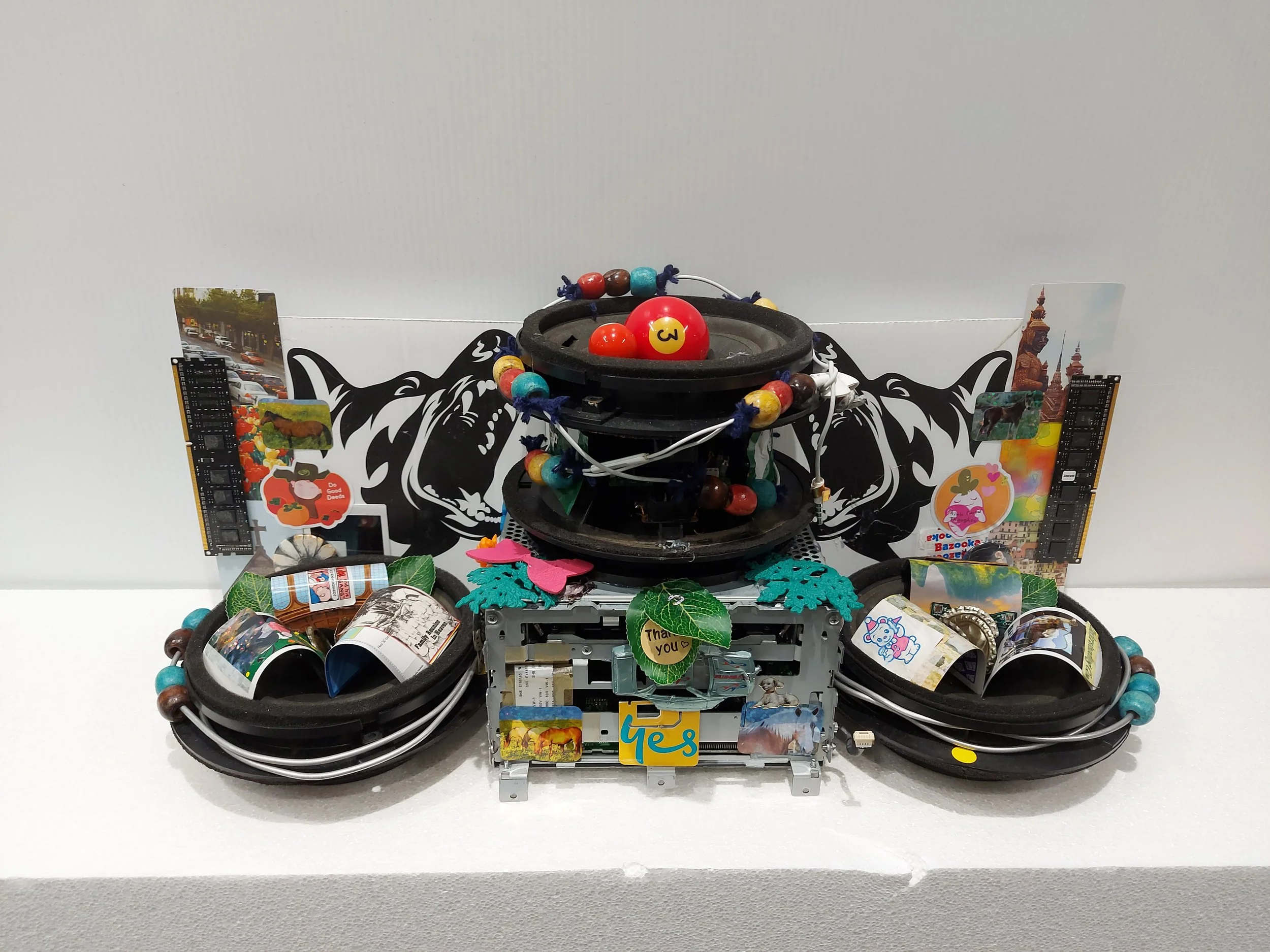 'Car Radio Shrine' - 
Found Object Assemblage