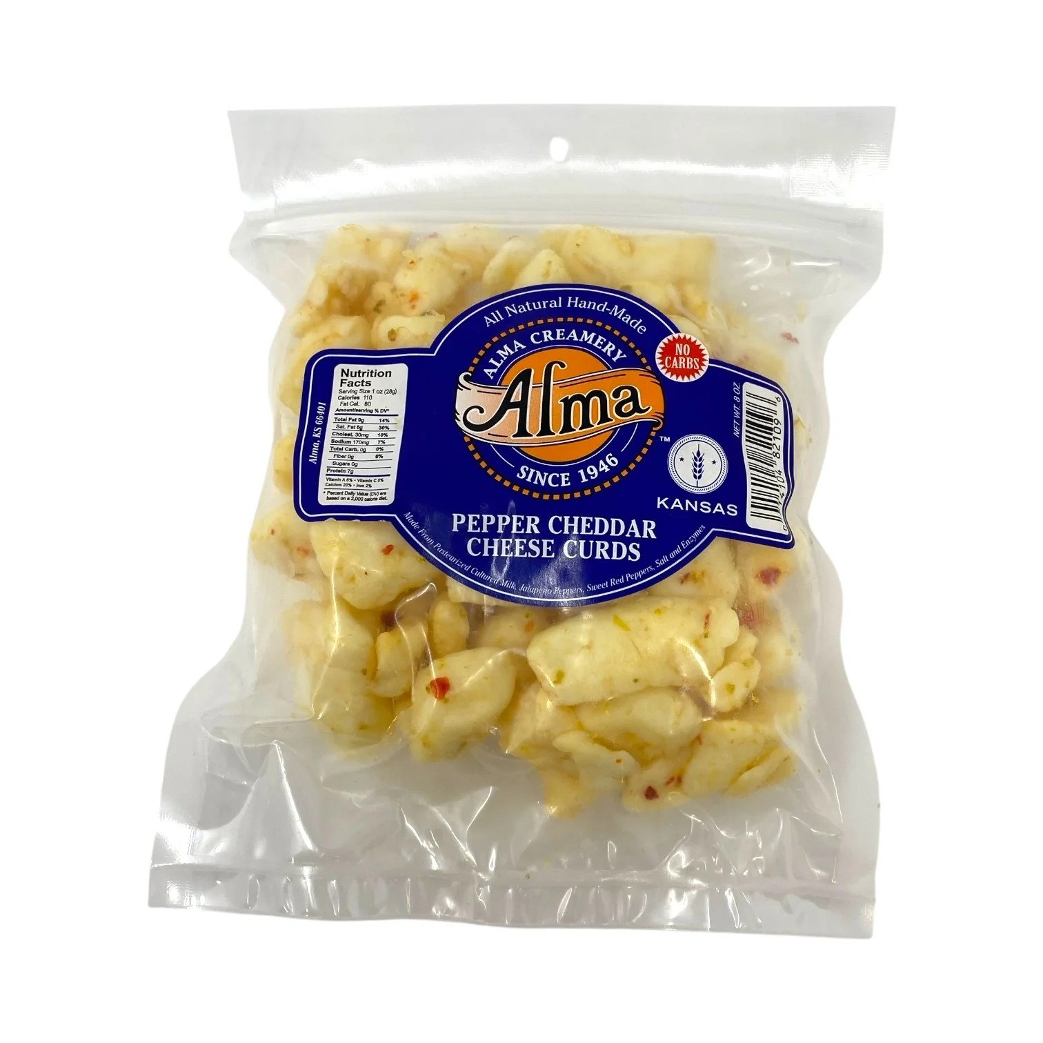 Pepper Cheddar Curds 8 oz