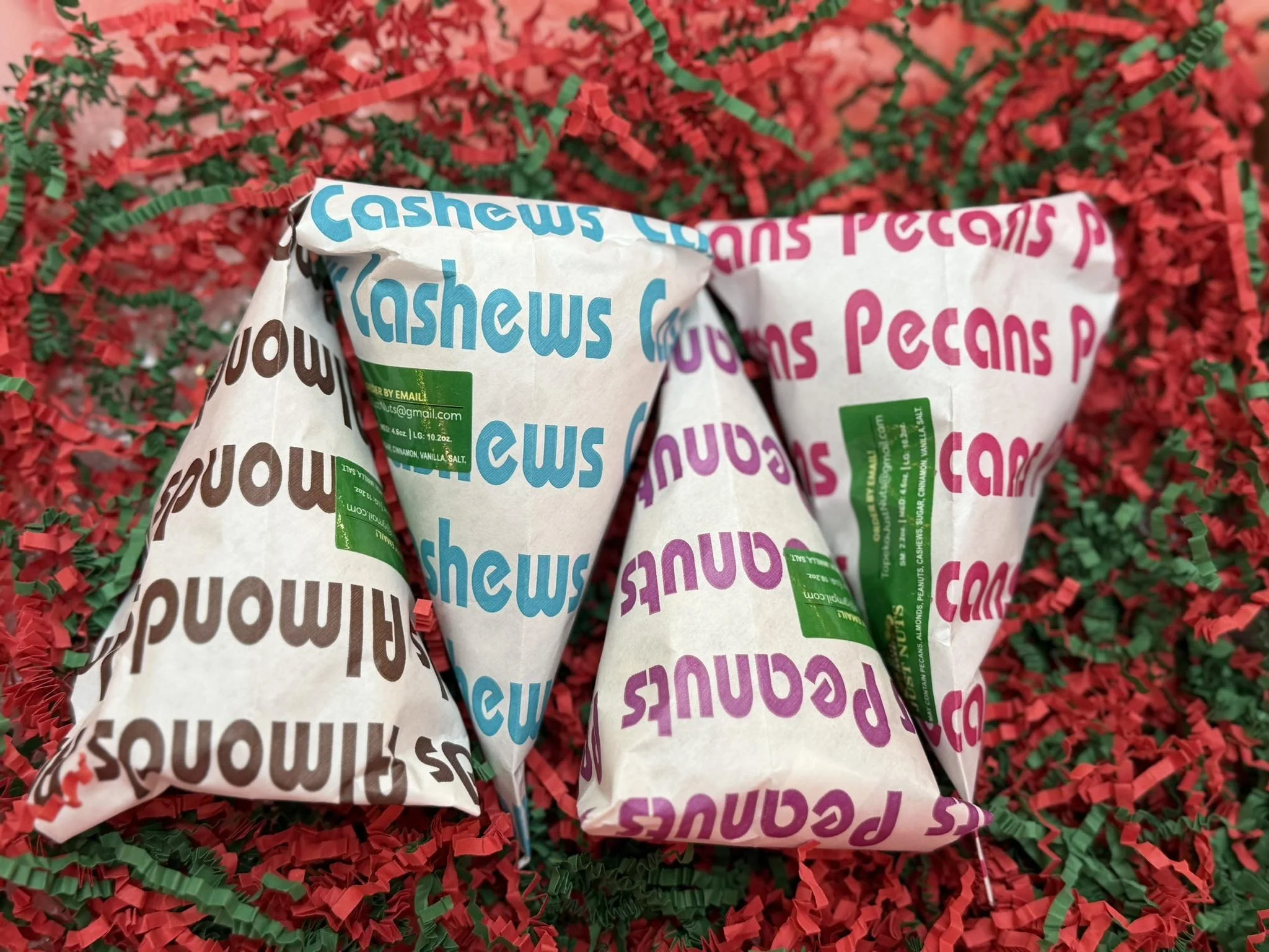 almonds cashews peanuts pecans