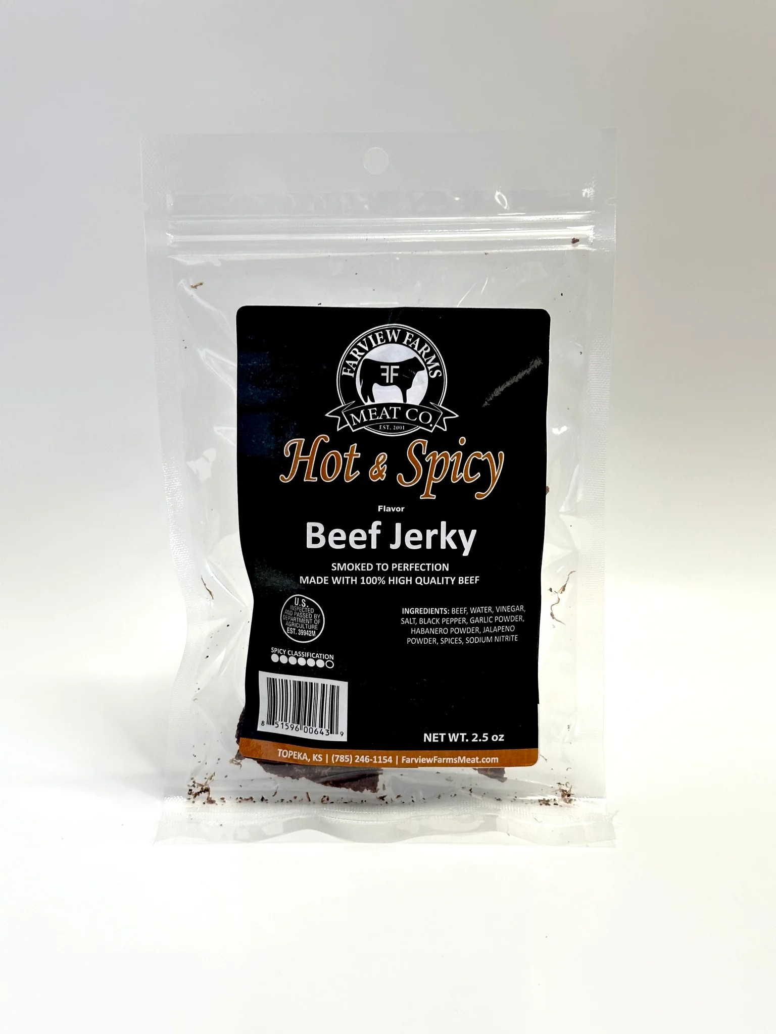 Hot & Spicy Beef Jerky 2.5 oz