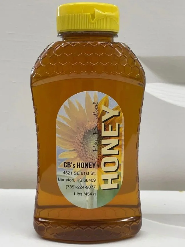 Pure Raw Kansas Honey 16 oz